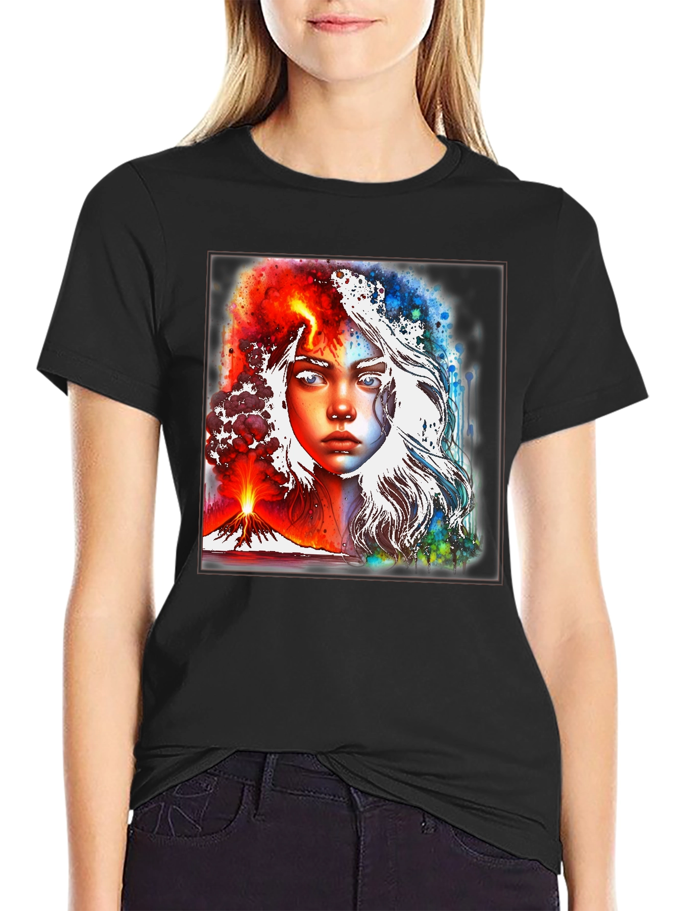 Fire and Ice Graphic T-Shirt