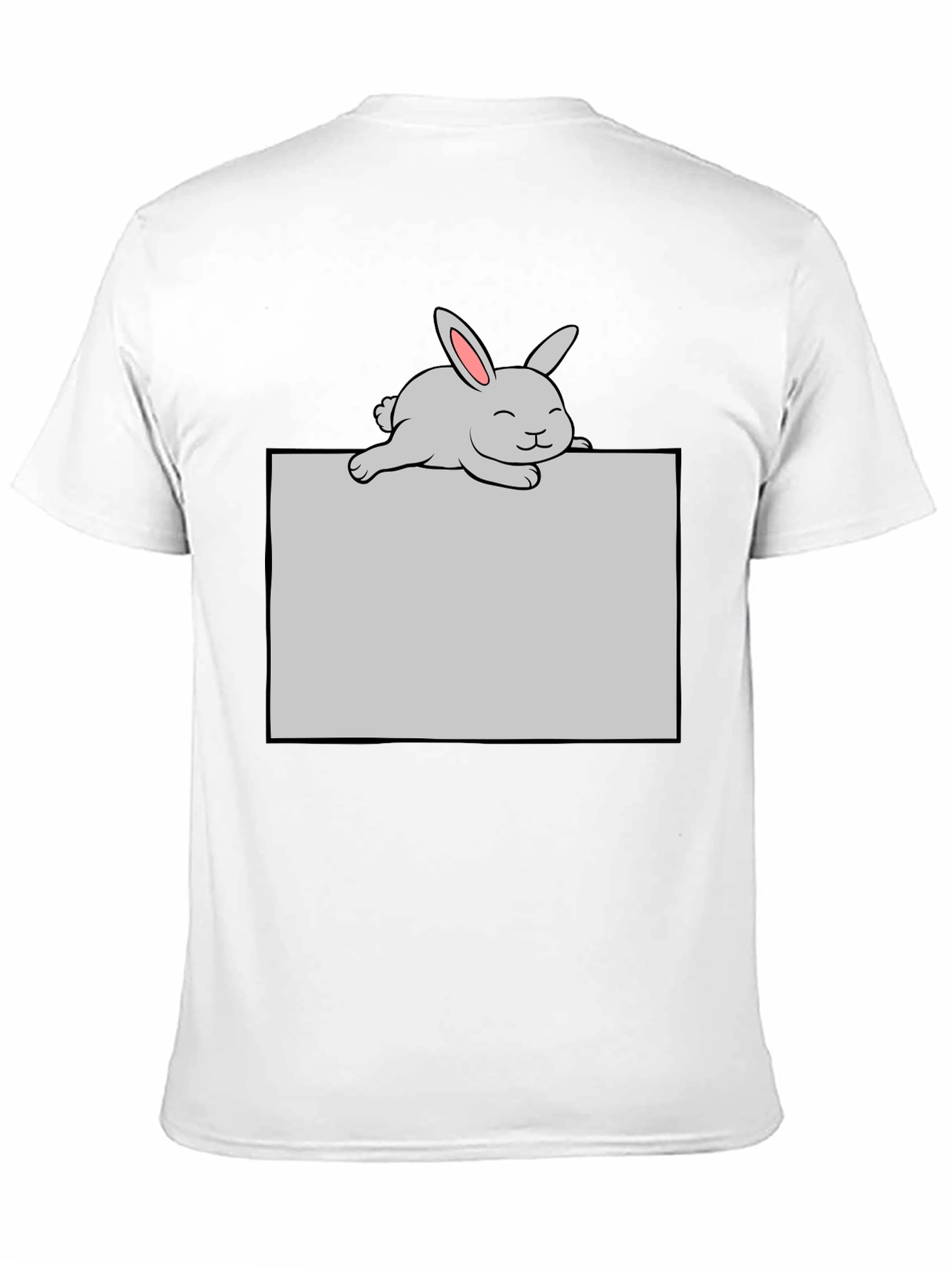 Cute Bunny Graphic T-Shirt - Black