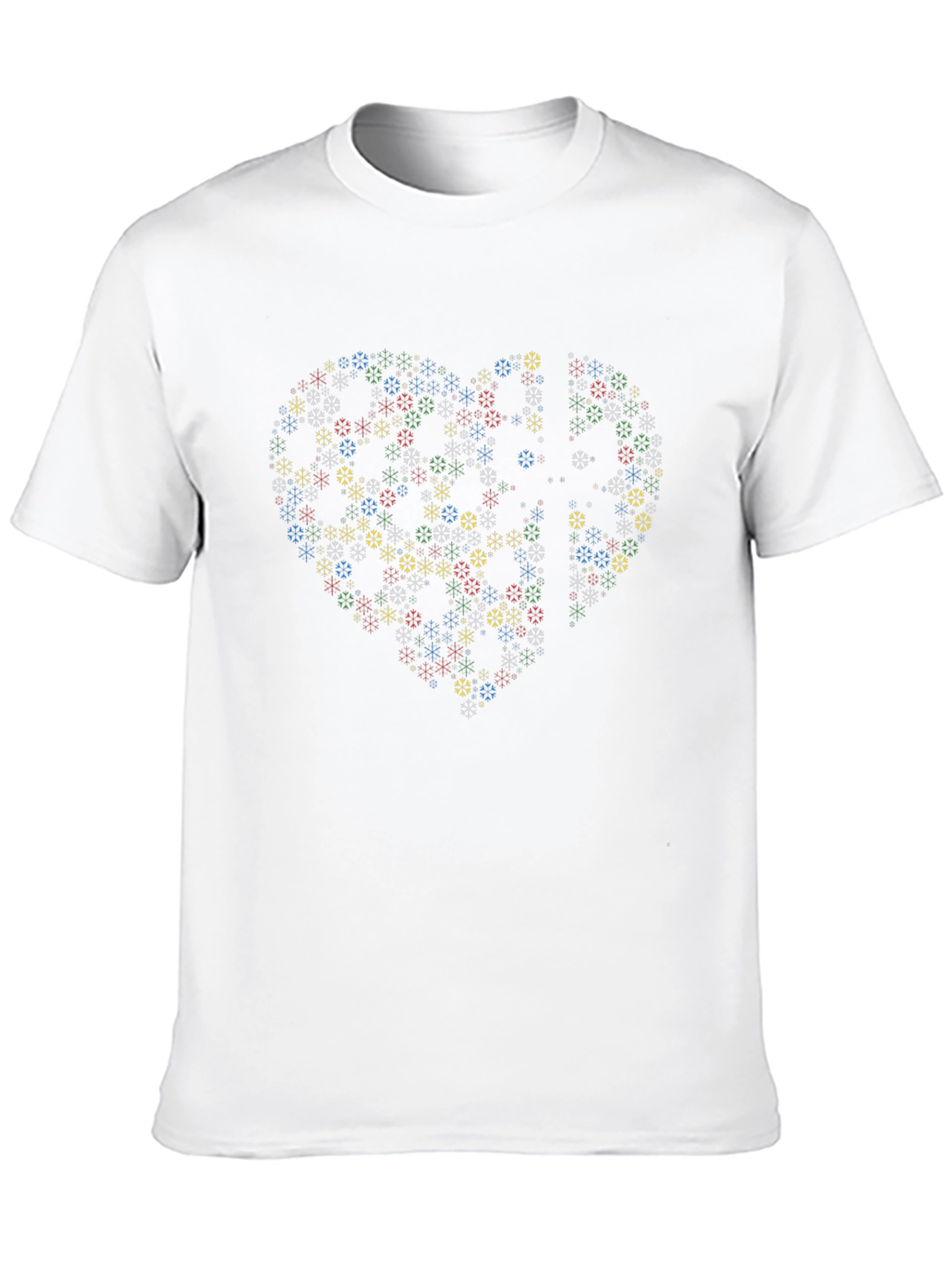 Geometric Heart Snowflake T-Shirt