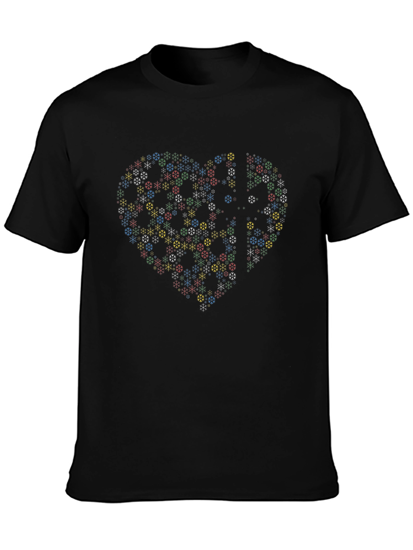 Geometric Heart Snowflake T-Shirt
