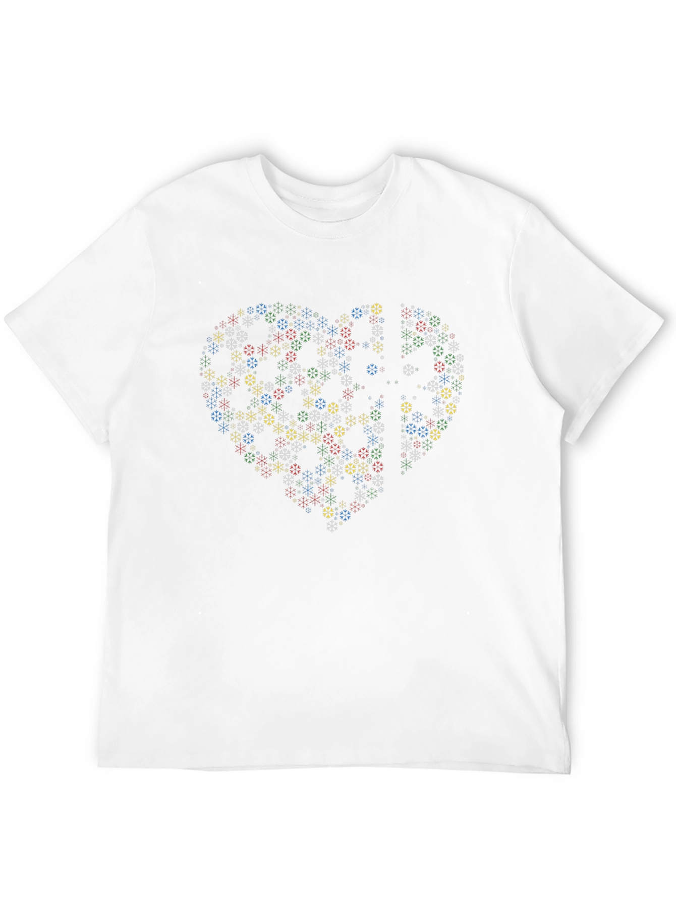 Geometric Heart Snowflake T-Shirt