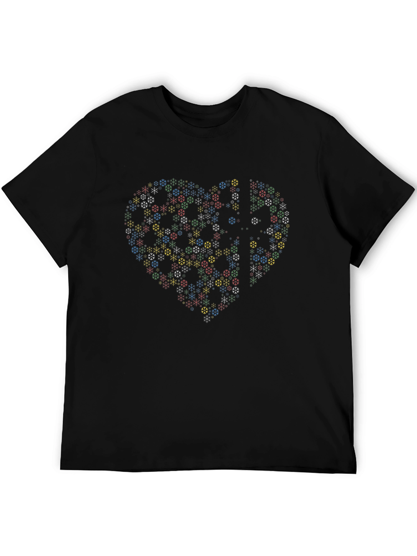 Geometric Heart Snowflake T-Shirt