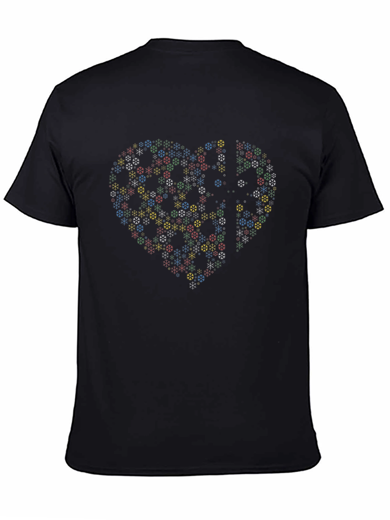 Geometric Heart Snowflake T-Shirt