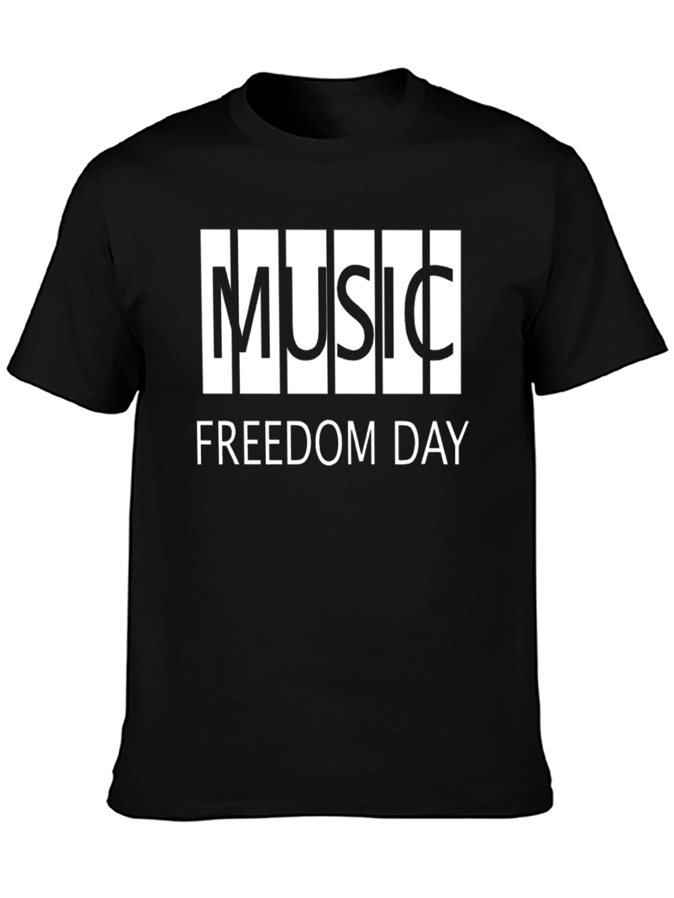 Music Freedom Day Graphic Tee - Black