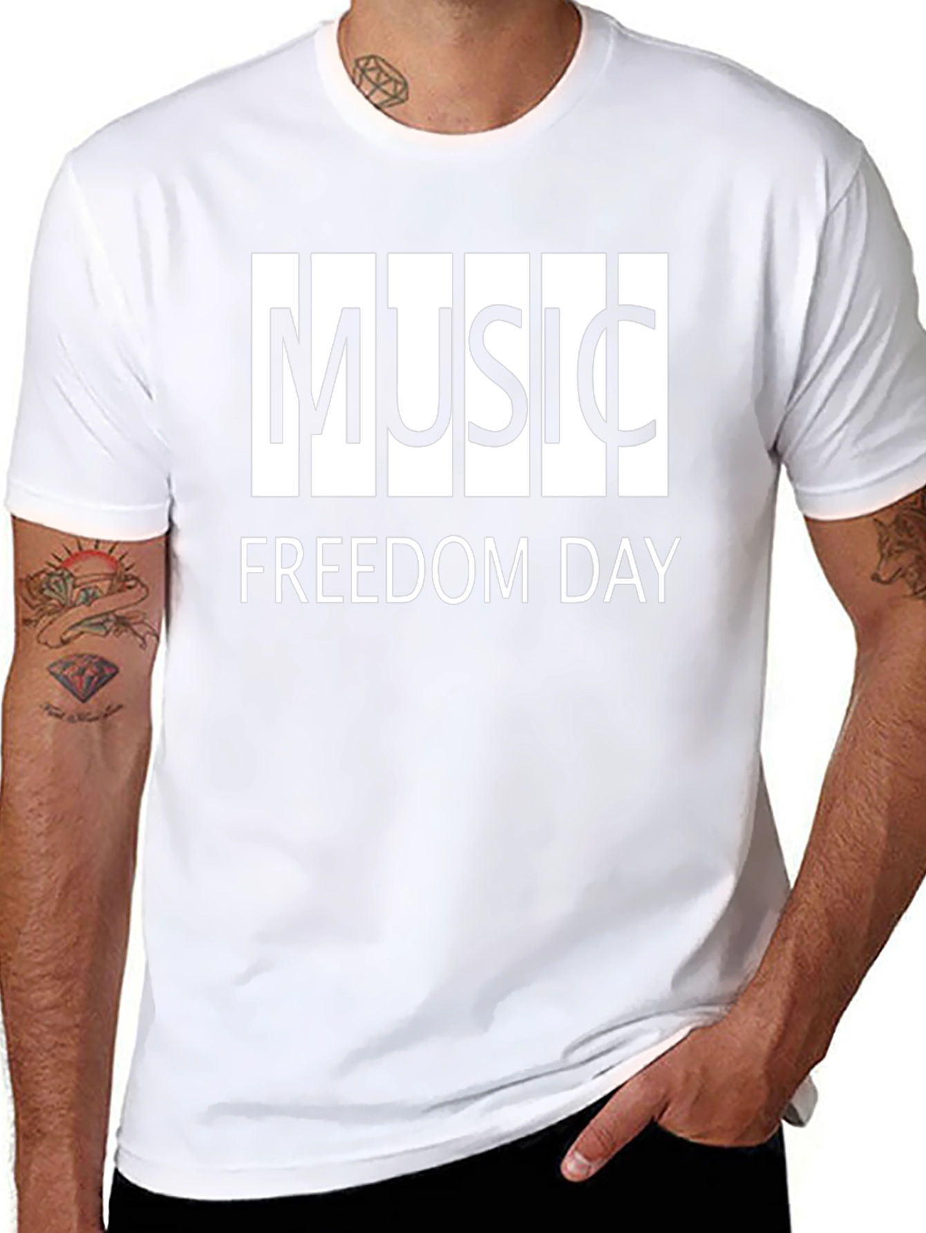 Music Freedom Day Graphic Tee - Black
