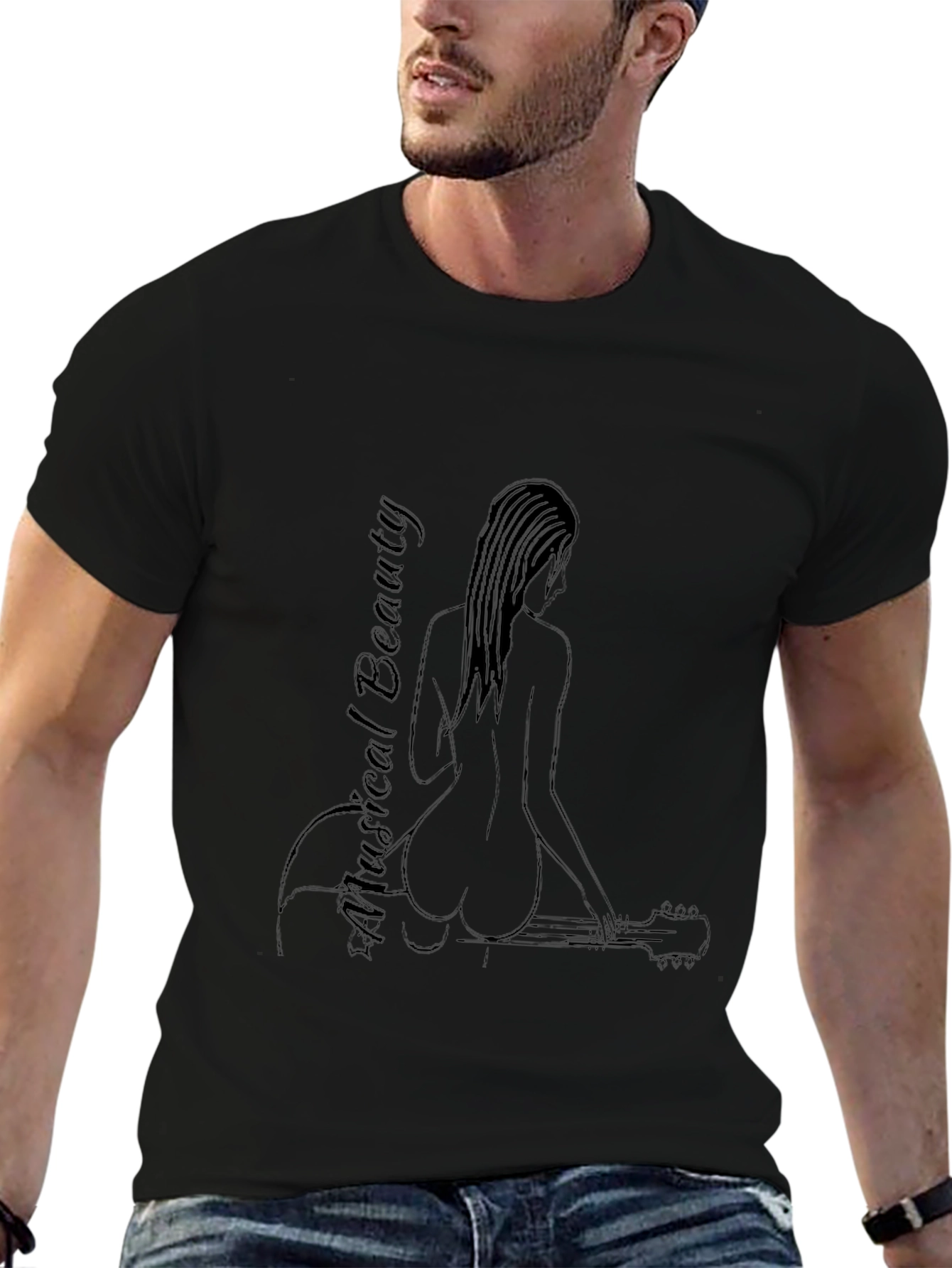 Musical Beauty T-Shirt - Black Graphic Tee