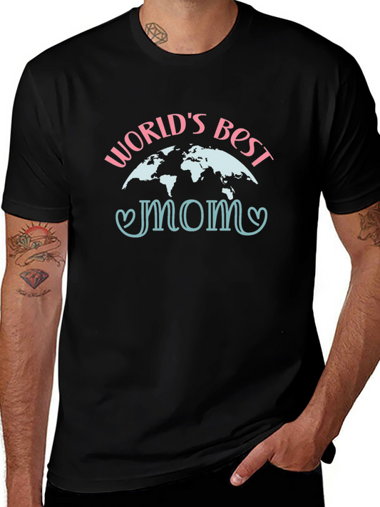 Worlds Best Mom Graphic Tee - Black
