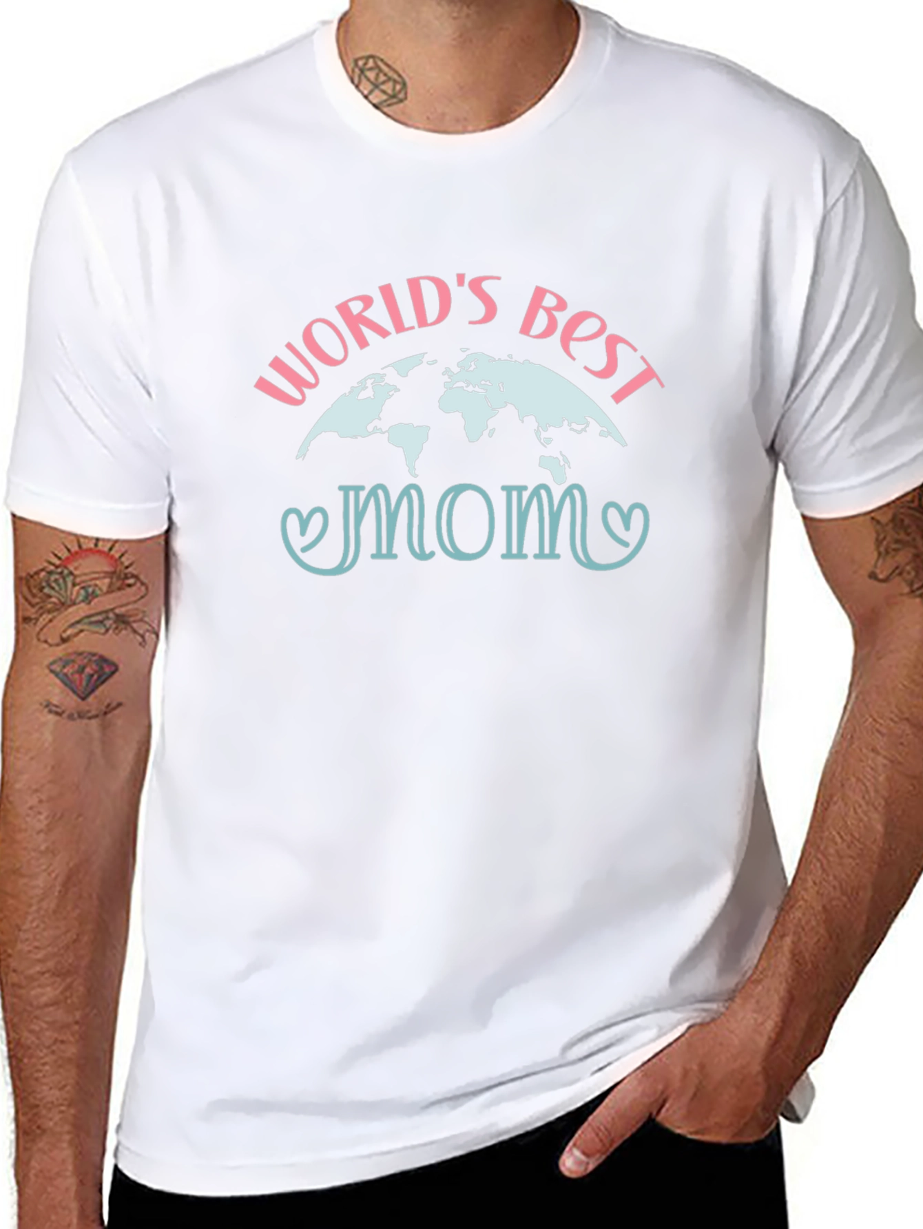 Worlds Best Mom Graphic Tee - Black