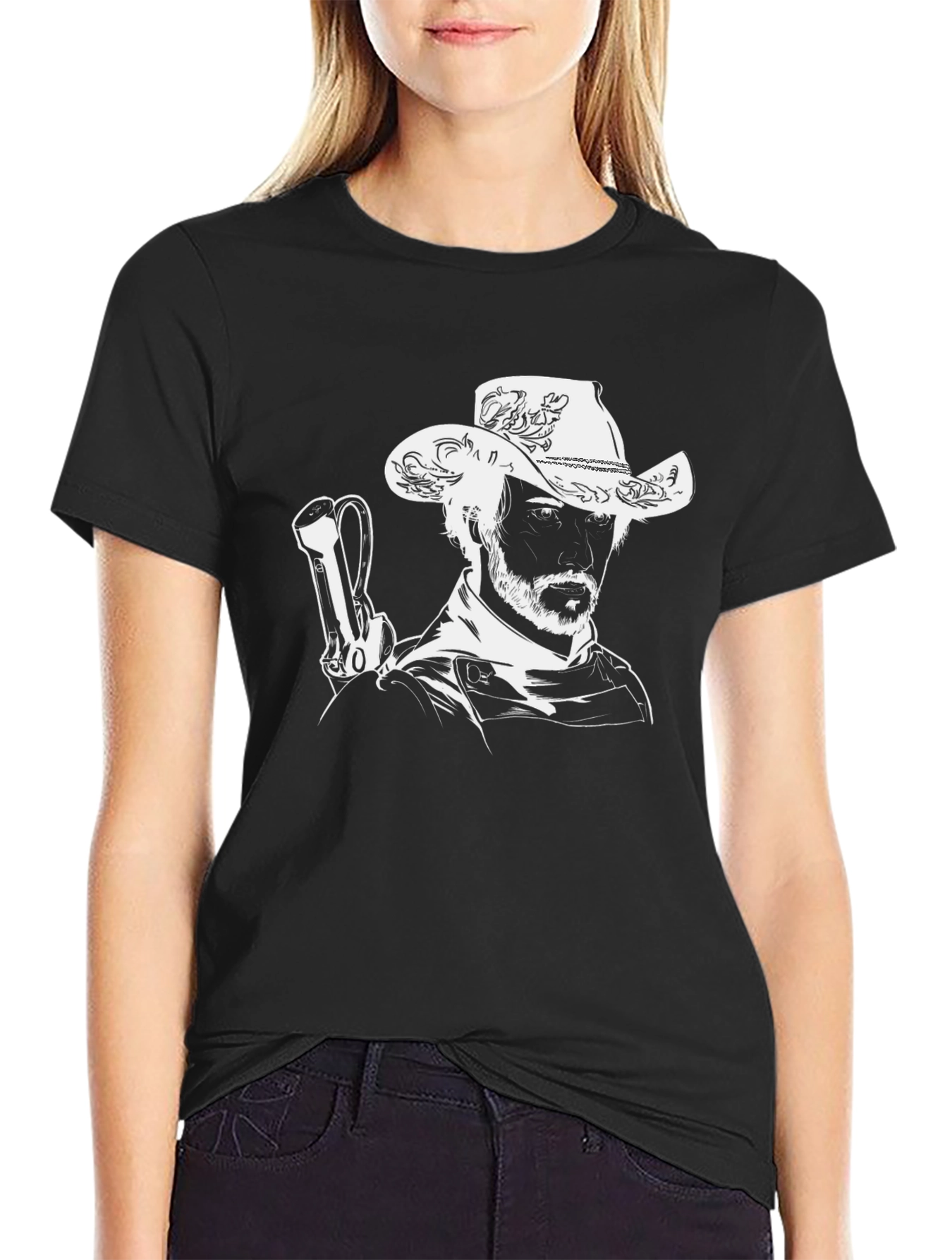 Cowboy Graphic Black T-Shirt