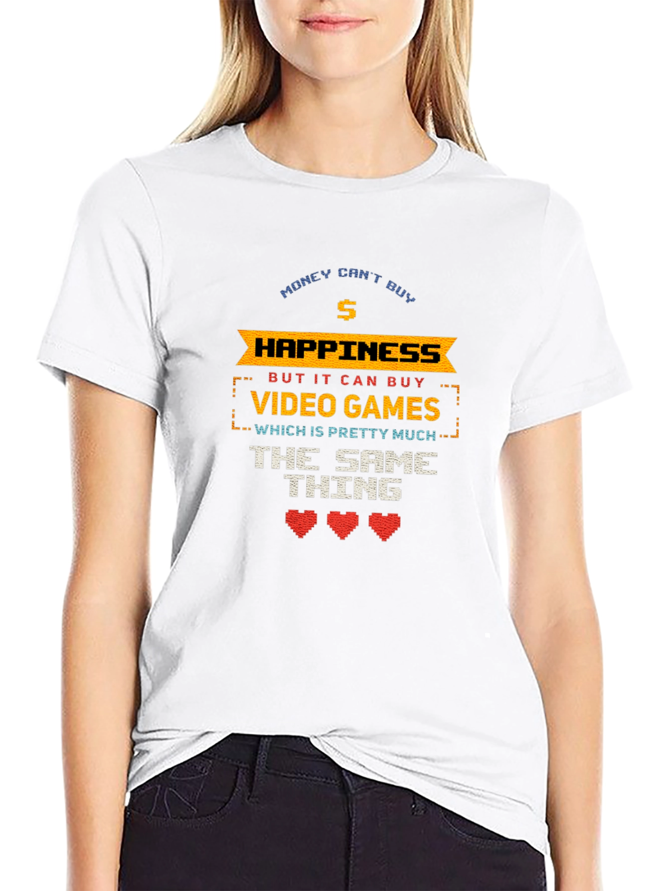 Gamer T-Shirt - Money Cant Buy Happiness