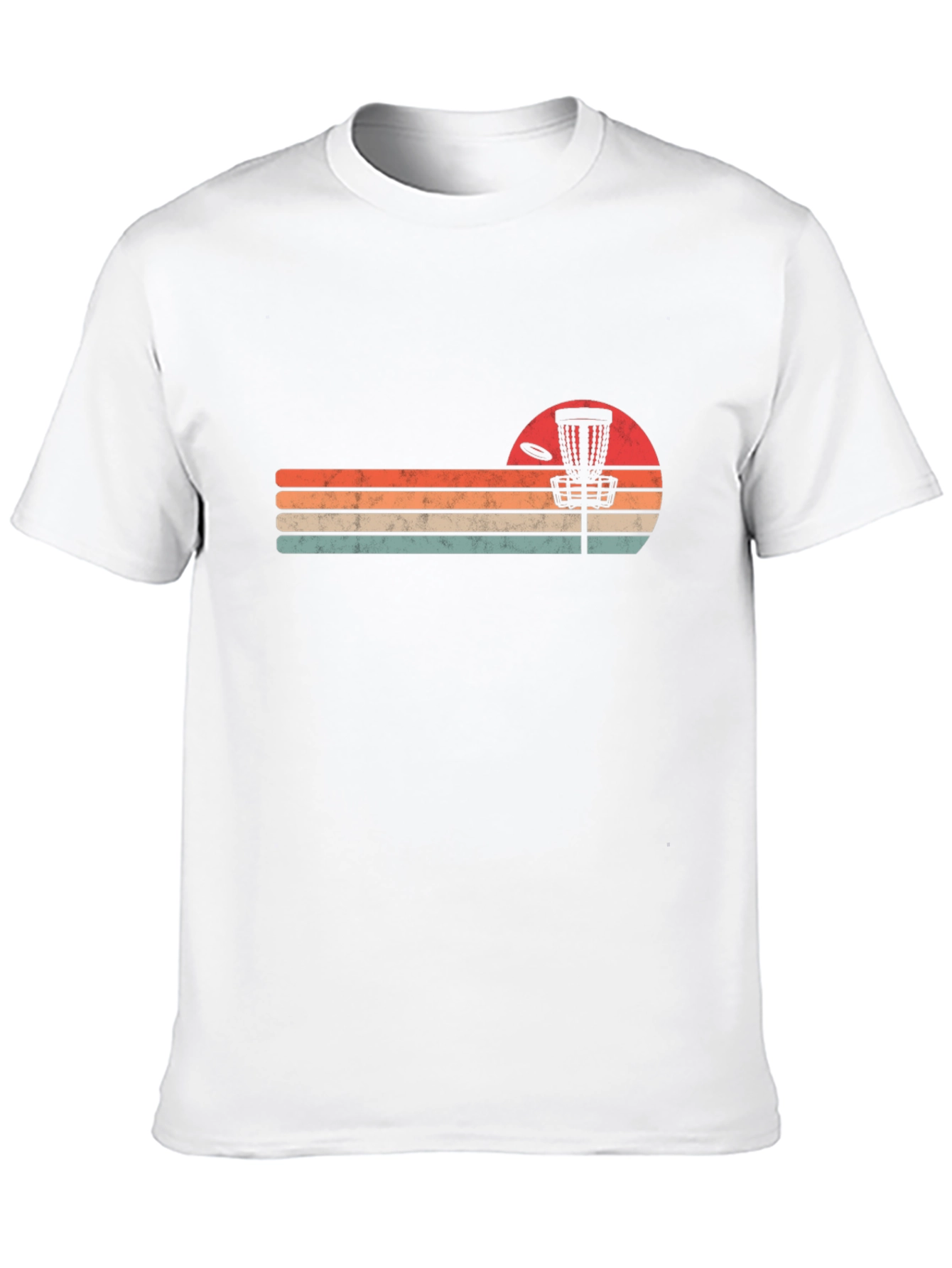 Retro Disc Golf T-Shirt - Sunset Style