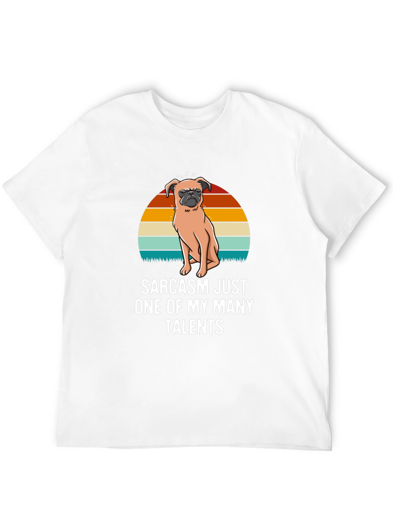 Sarcastic Pug Mens Black T-Shirt