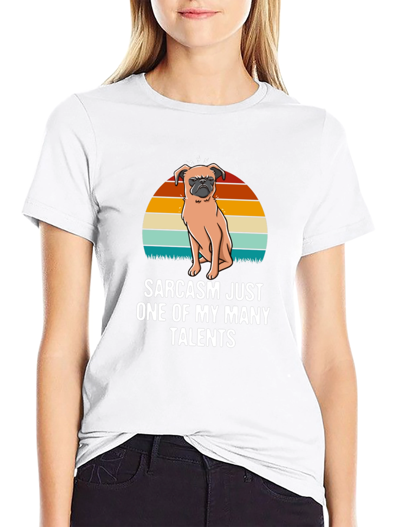 Sarcastic Pug Mens Black T-Shirt