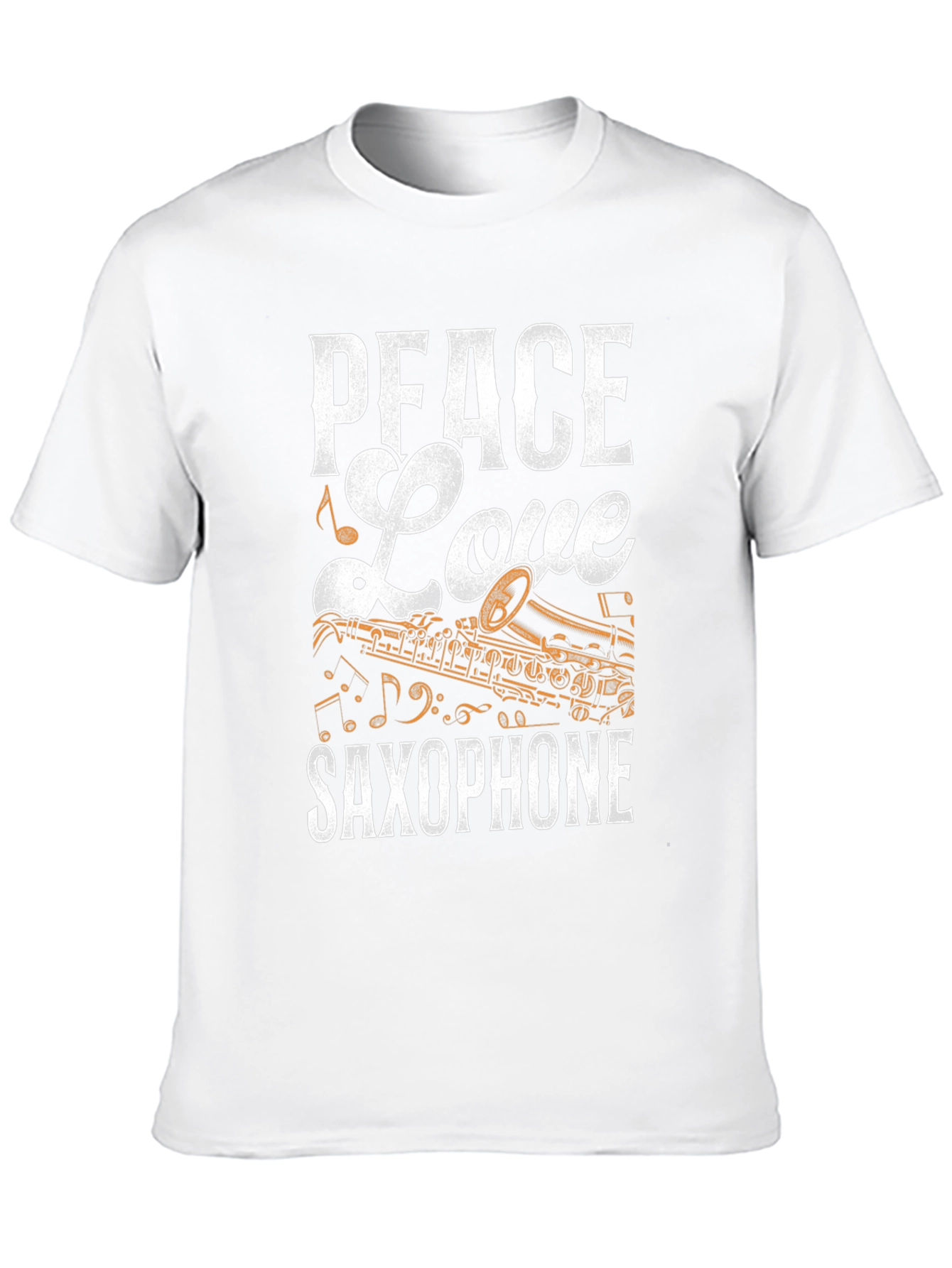 Peace Love Saxophone Graphic T-Shirt
