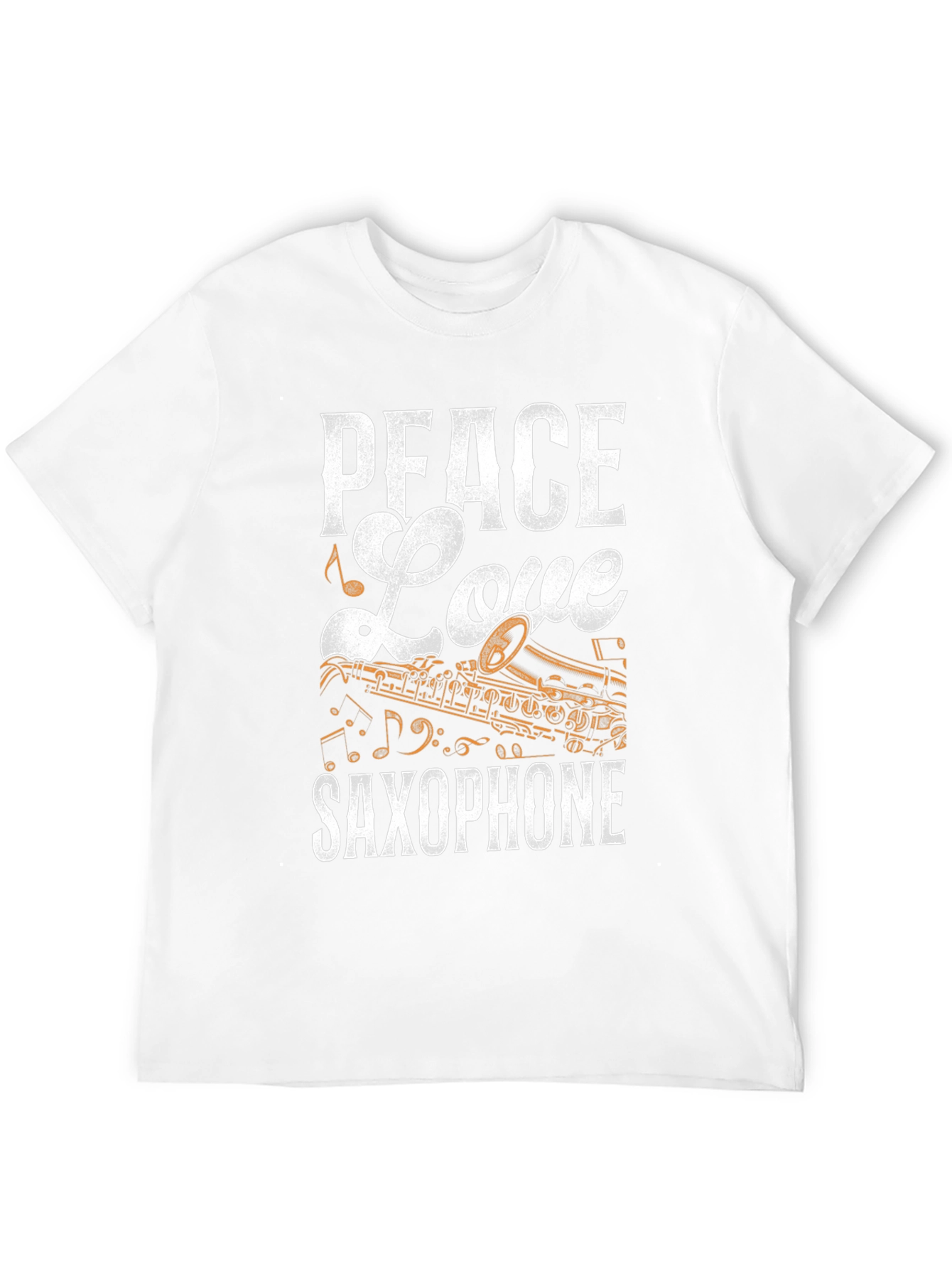 Peace Love Saxophone Graphic T-Shirt