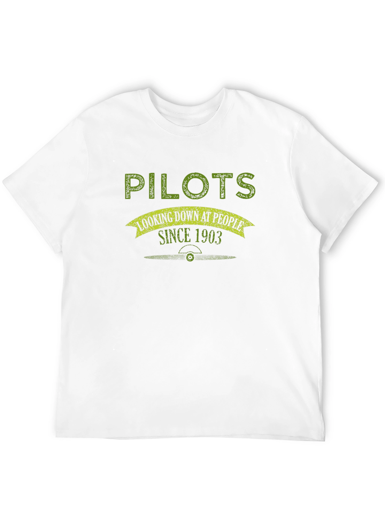 Pilots Looking Down Since 1903 Black Graphic Tee