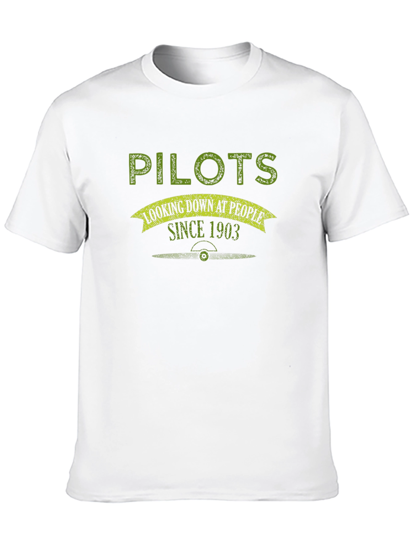 Pilots Looking Down Since 1903 Black Graphic Tee