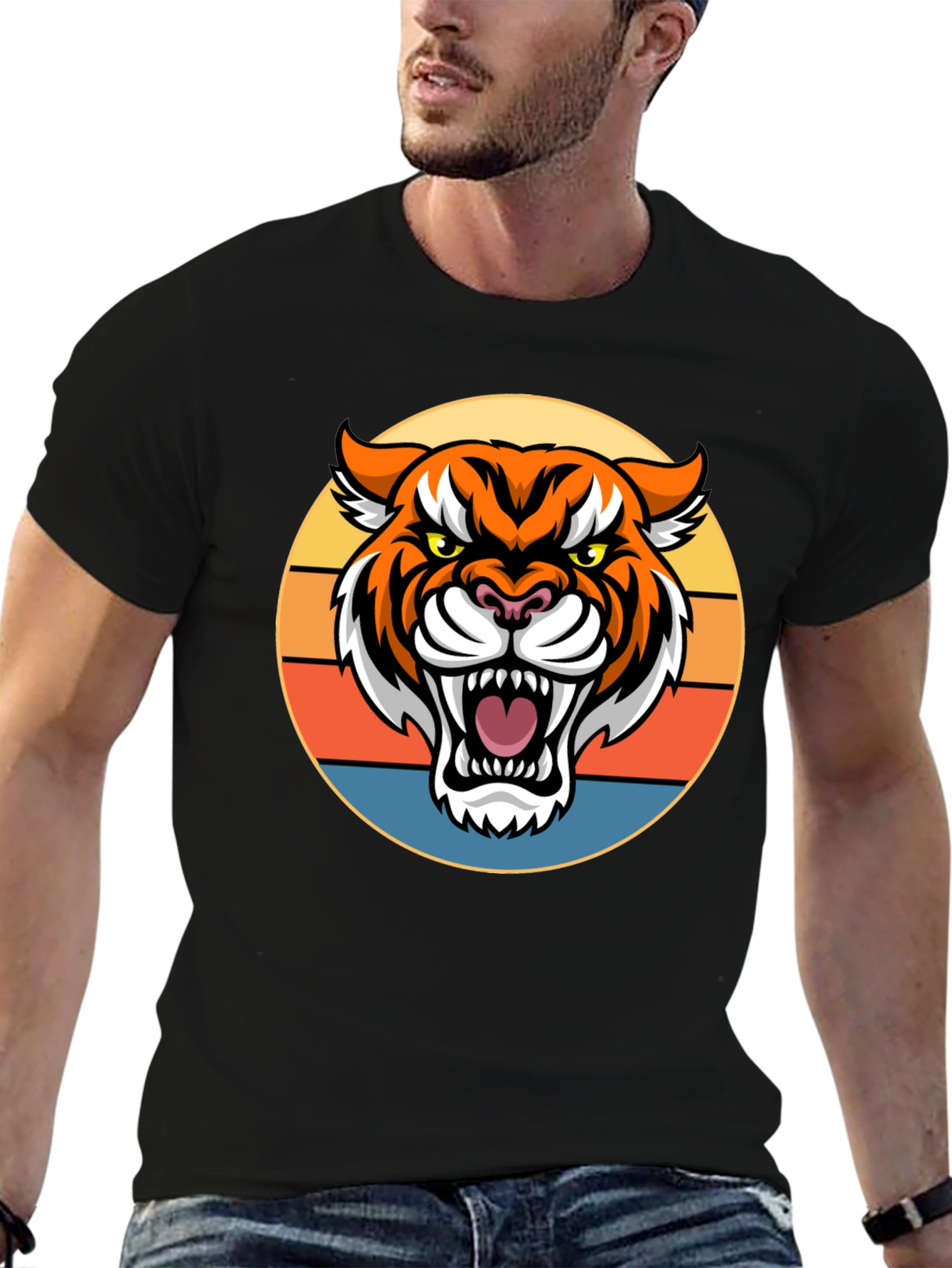 Tiger Graphic Tee - Retro Style