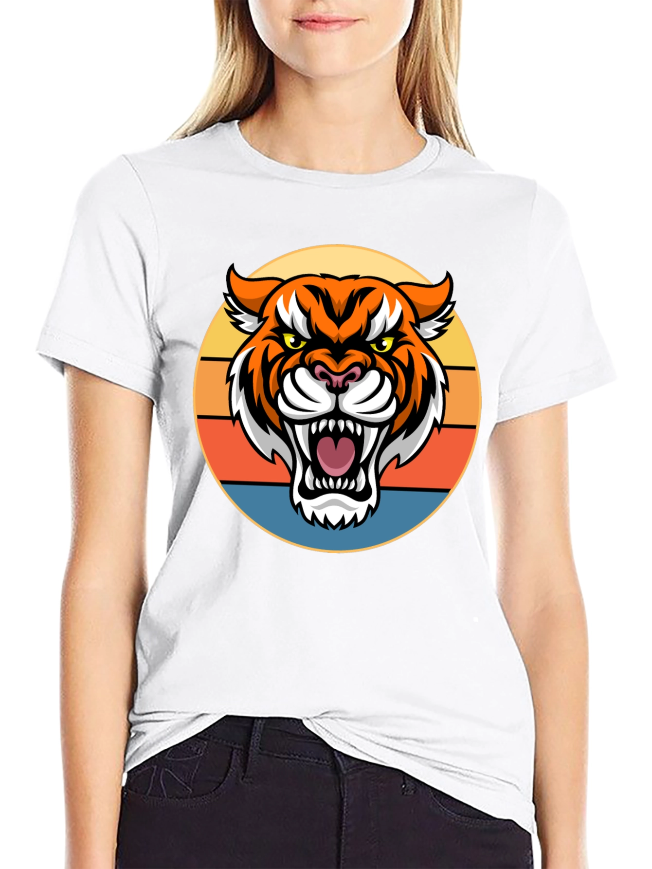 Tiger Graphic Tee - Retro Style
