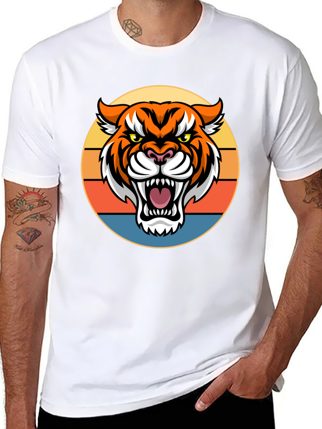 Tiger Graphic Tee - Retro Style