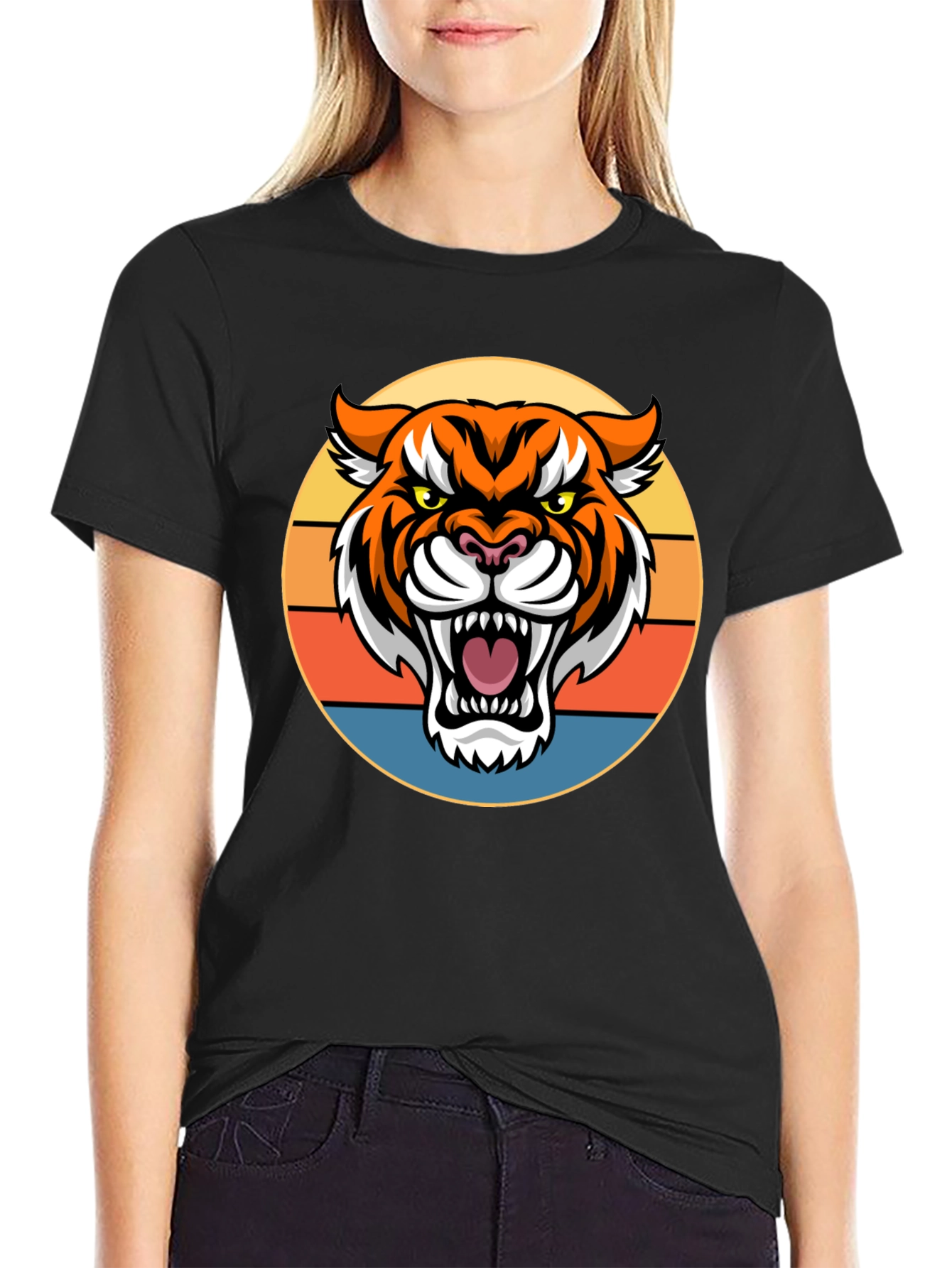 Tiger Graphic Tee - Retro Style
