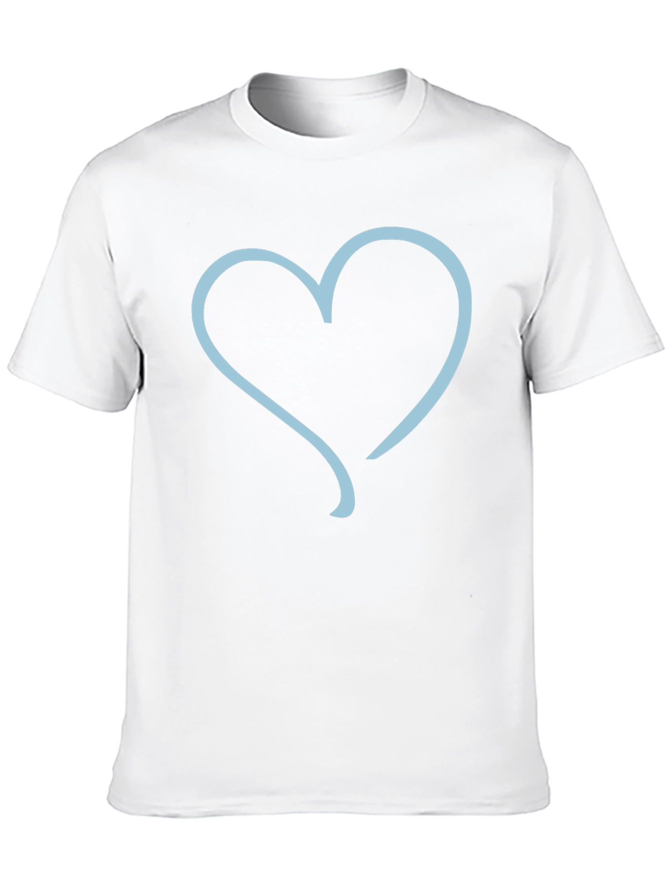 Heart Outline Graphic Tee - Black