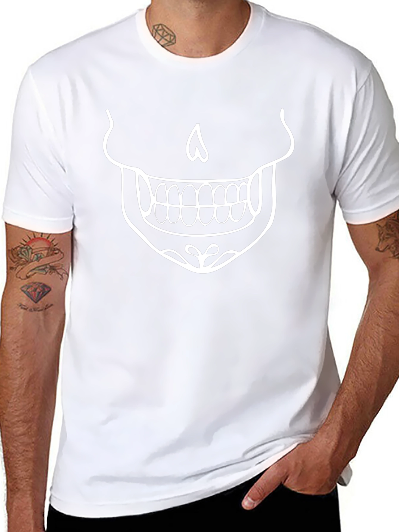 Skull Face Halloween Tee