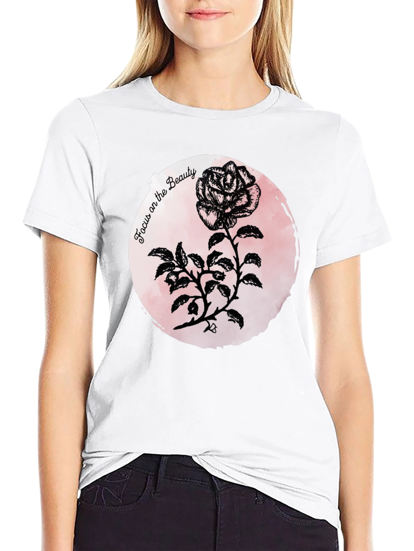Focus on Beauty Rose Graphic Tee