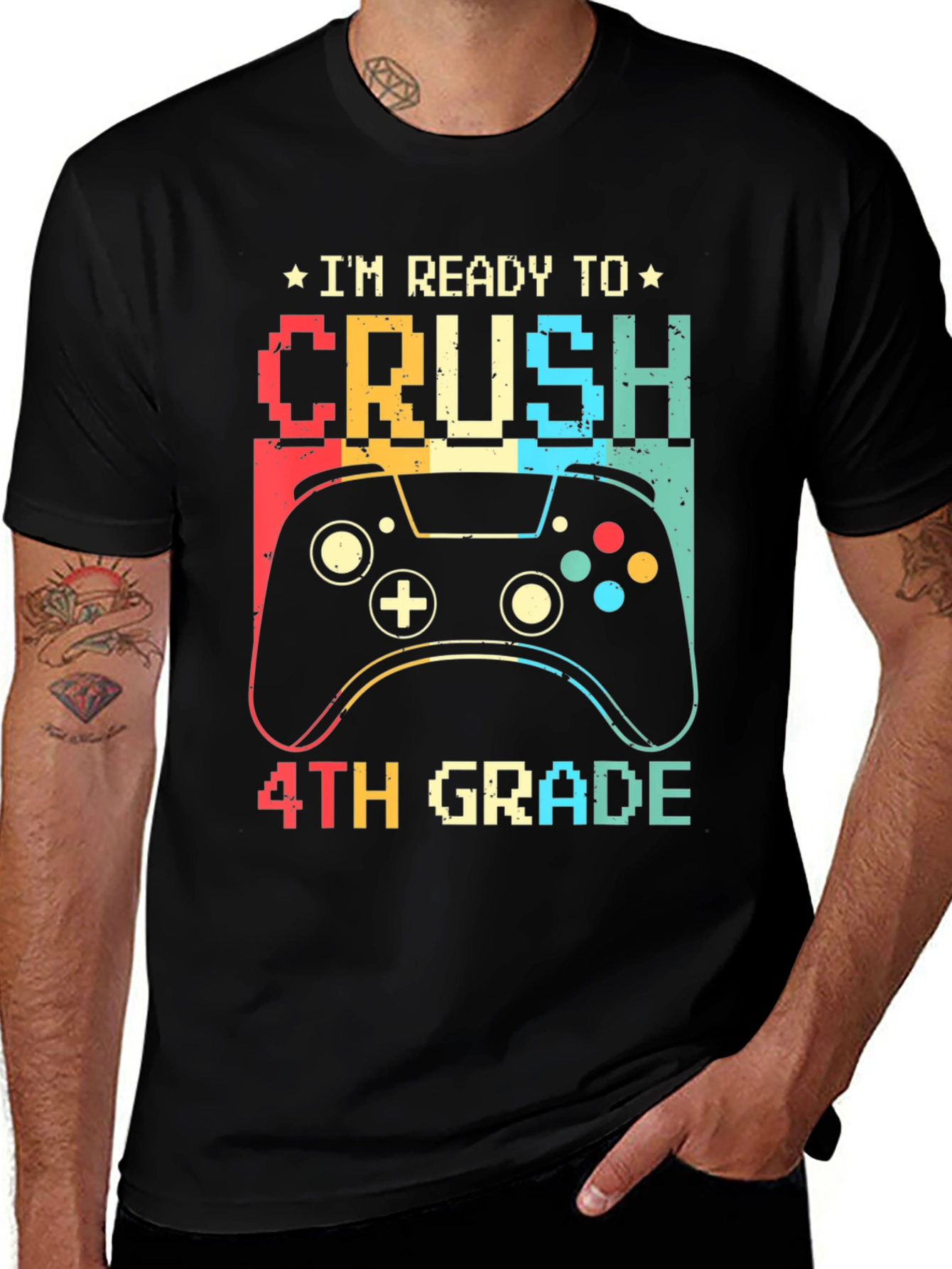 Ready to Crush 4th Grade Gamer T-Shirt