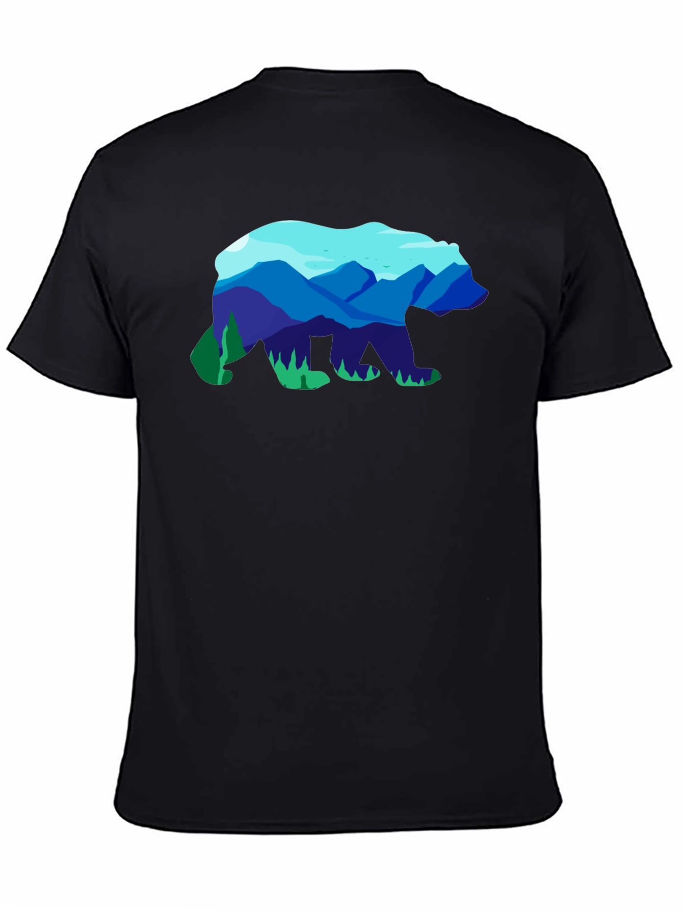 Mountain Bear Graphic Tee - Black