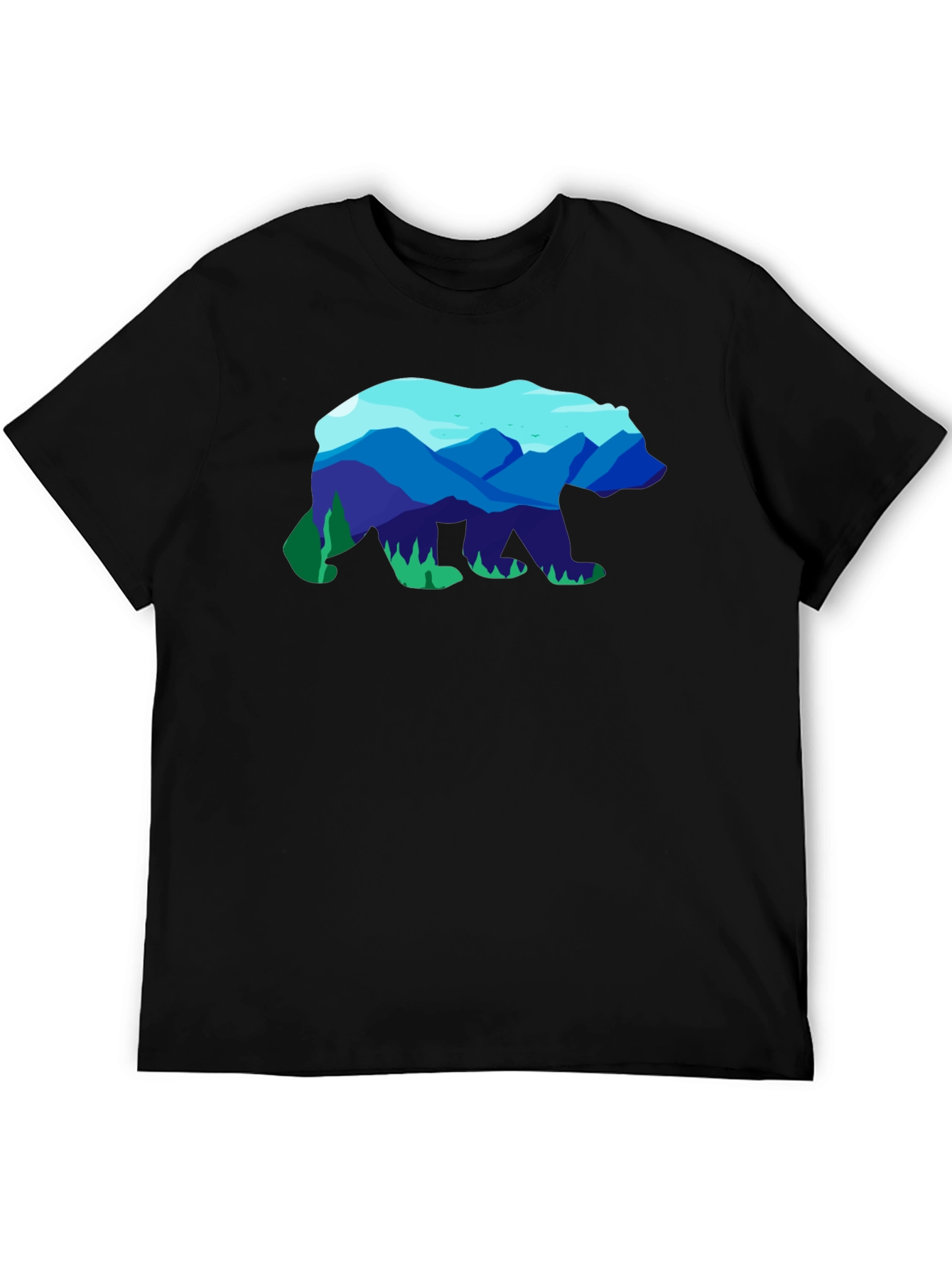 Mountain Bear Graphic Tee - Black