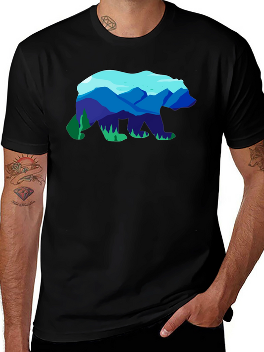Mountain Bear Graphic Tee - Black