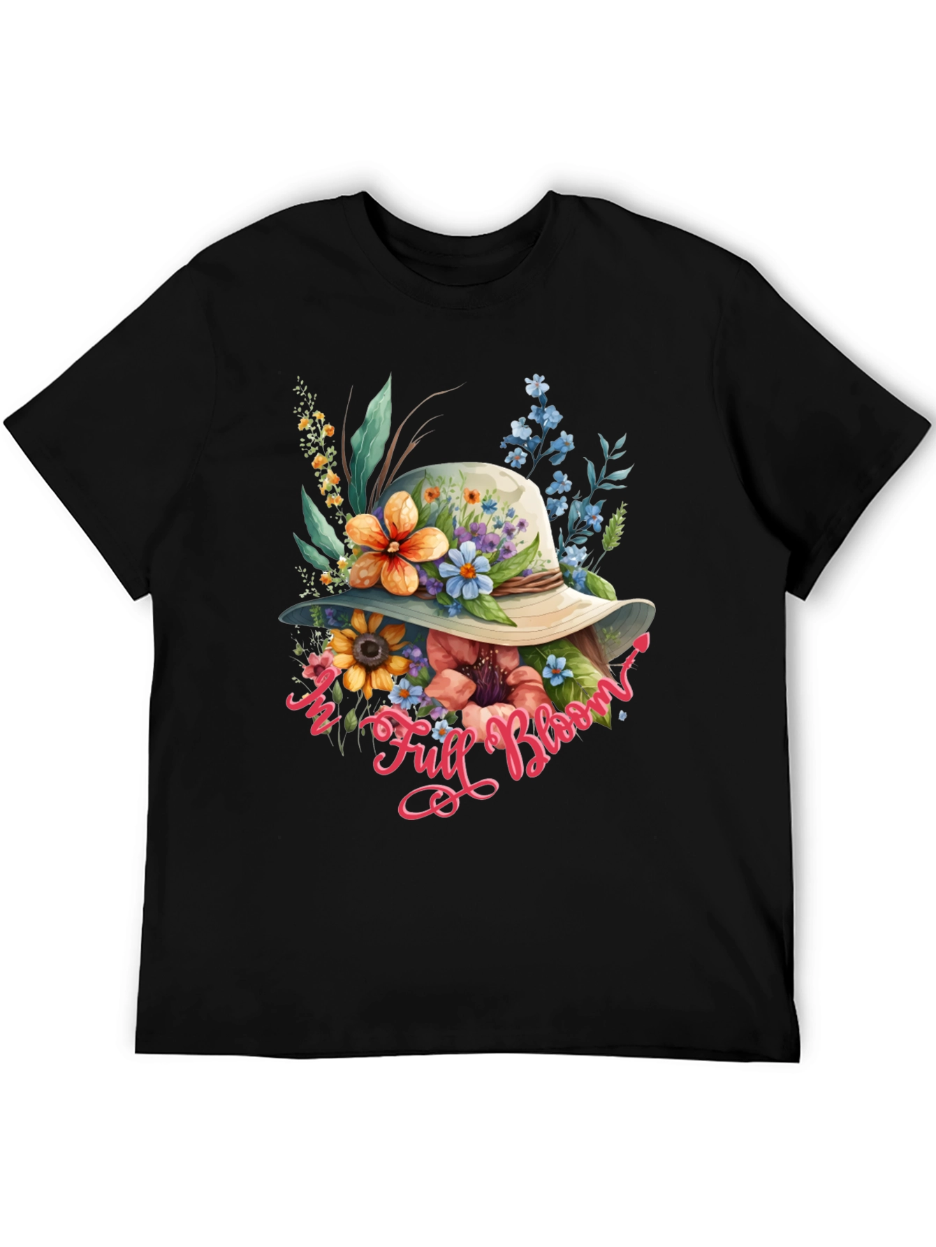 Floral Hat Graphic T-Shirt