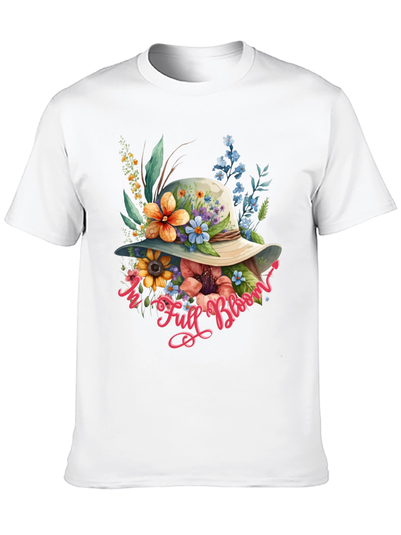 Floral Hat Graphic T-Shirt