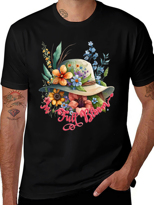 Floral Hat Graphic T-Shirt