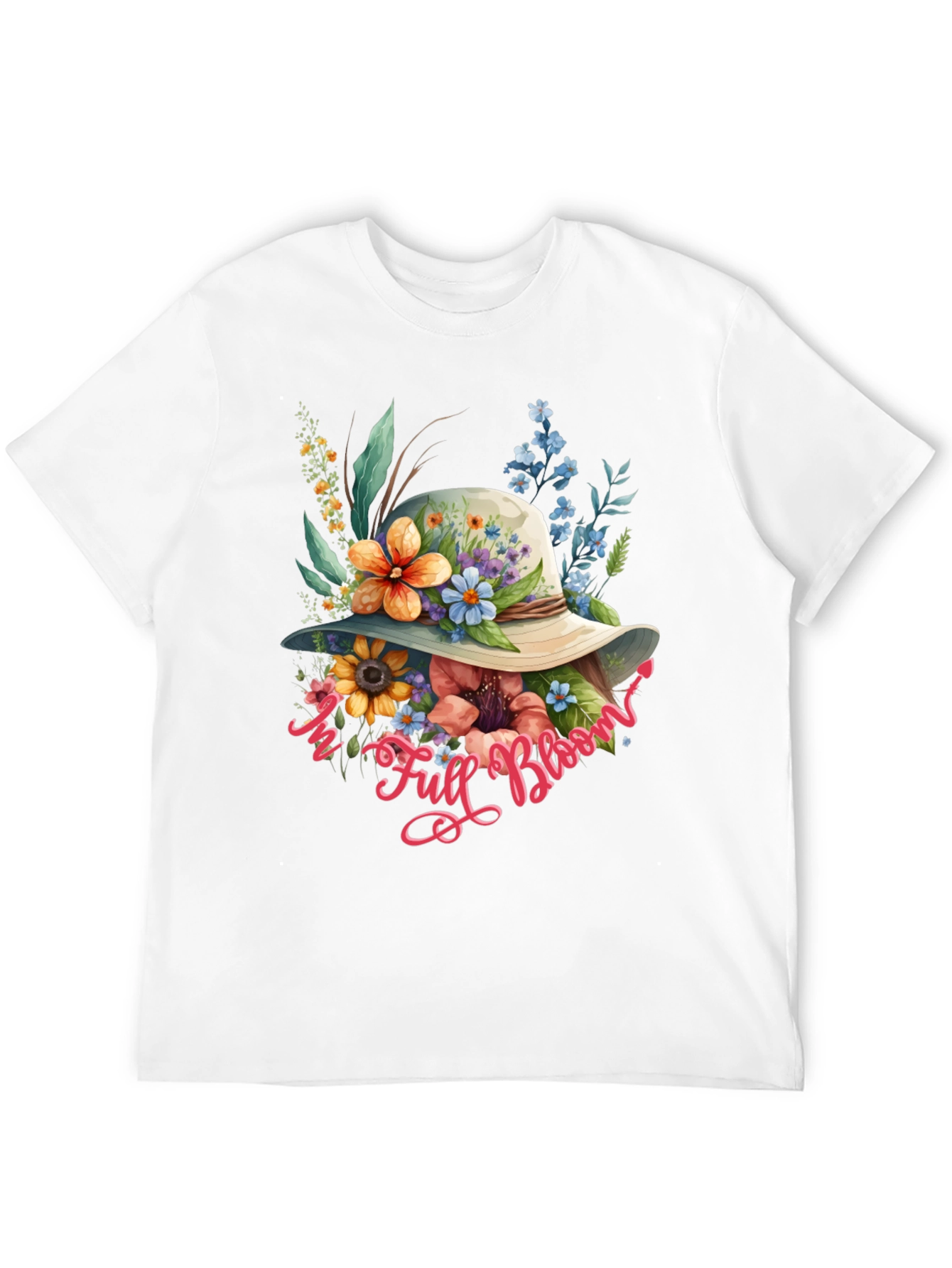 Floral Hat Graphic T-Shirt