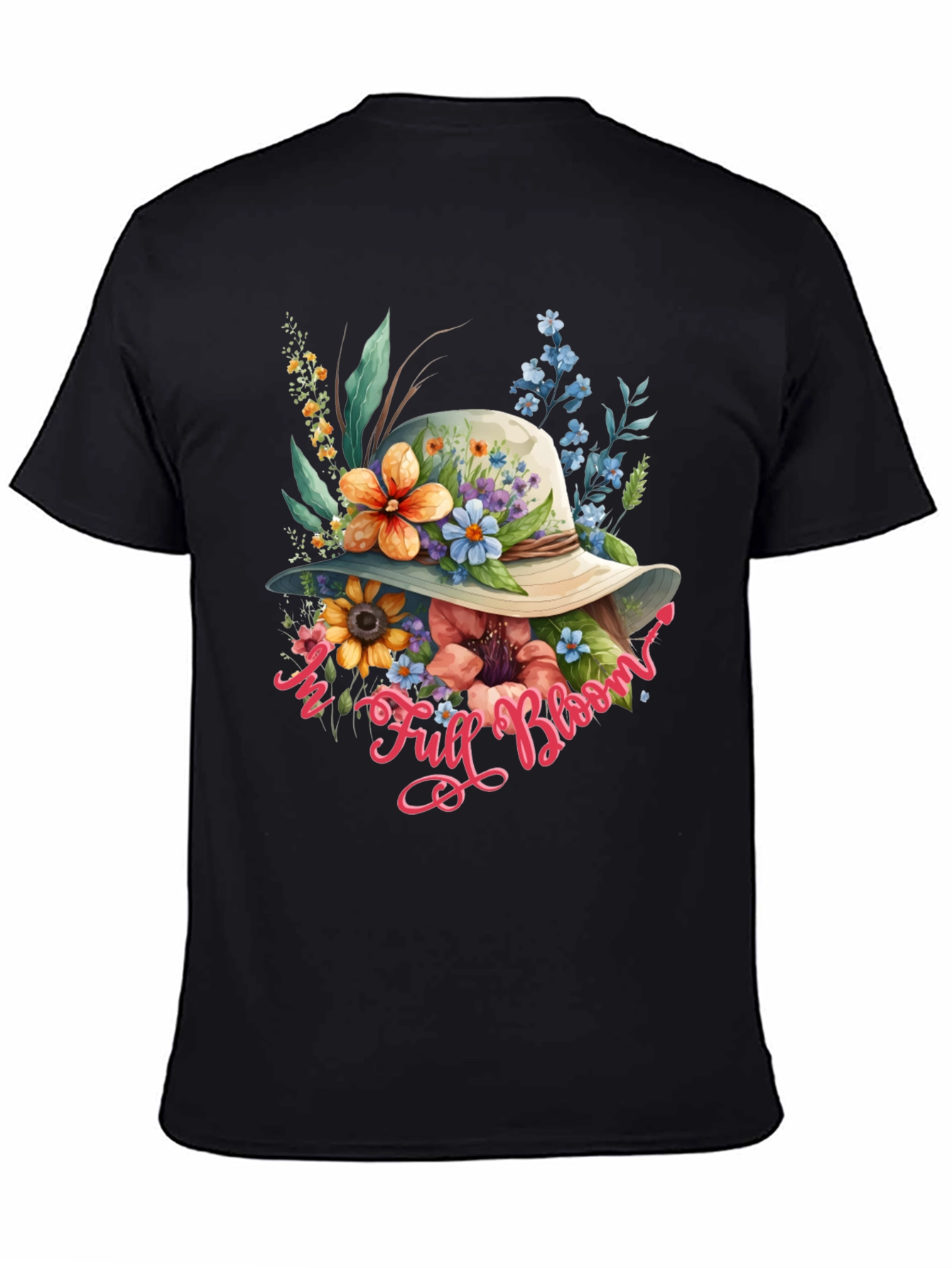 Floral Hat Graphic T-Shirt
