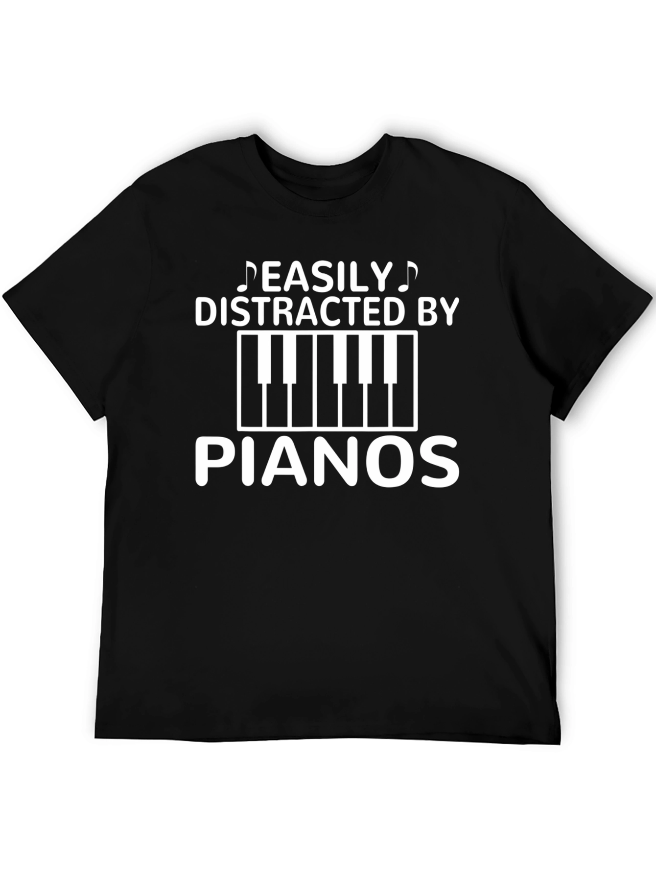 Easily Distracted By Pianos Graphic T-Shirt