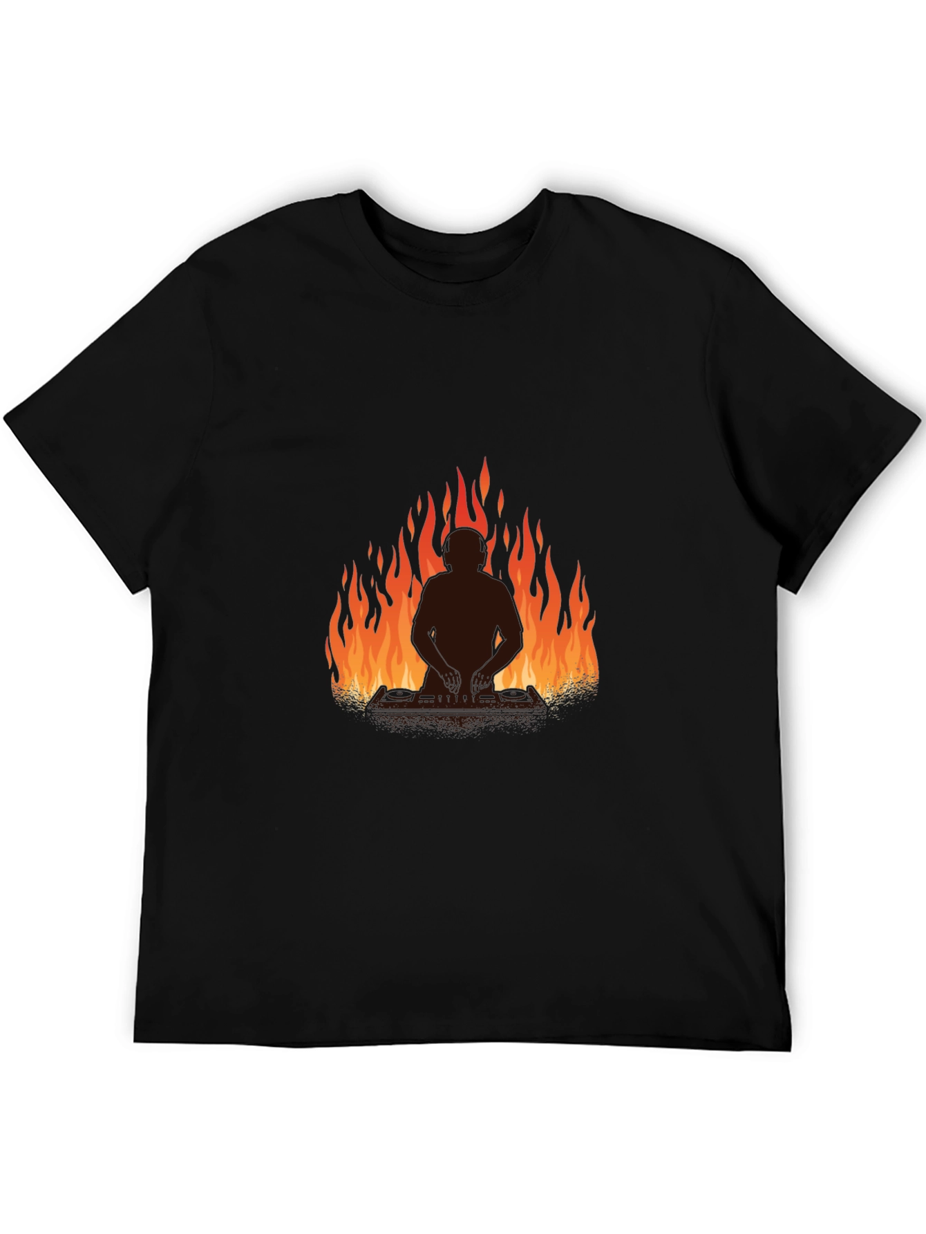 Fiery Silhouette Graphic Tee - Cool Casual Style