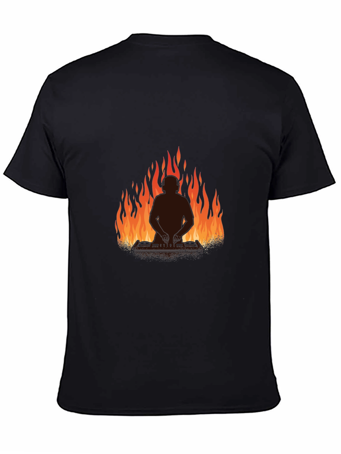 Fiery Silhouette Graphic Tee - Cool Casual Style