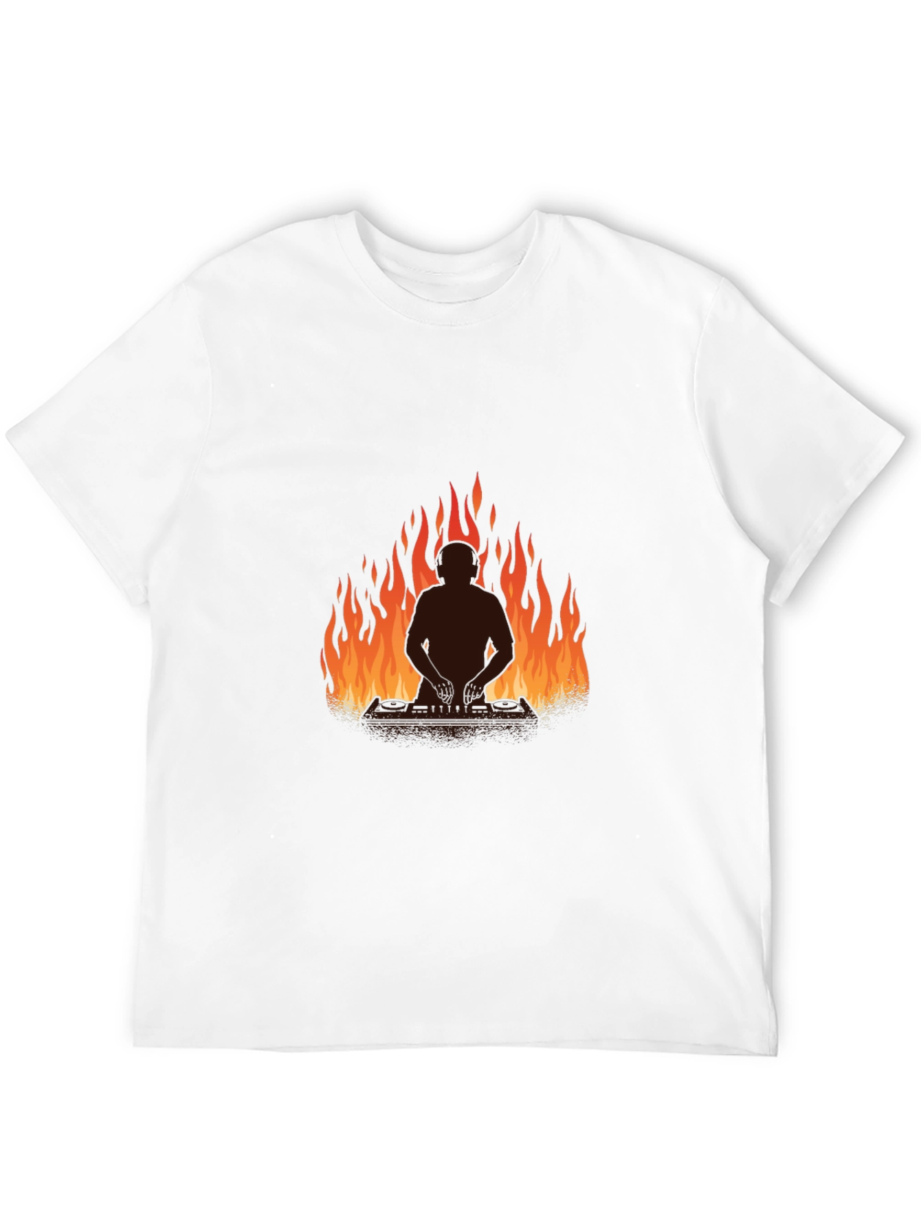 Fiery Silhouette Graphic Tee - Cool Casual Style