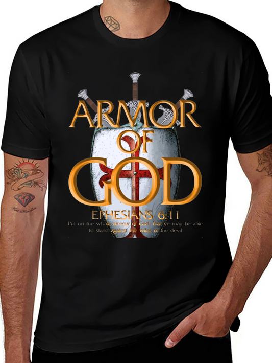 Armor of God Black T-Shirt Christian Faith Apparel