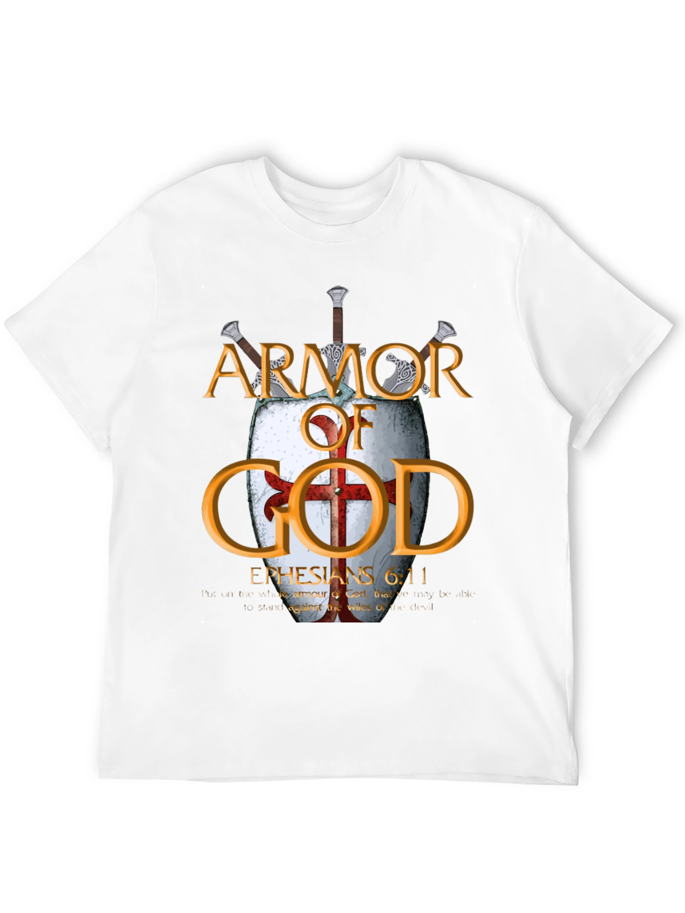 Armor of God Black T-Shirt Christian Faith Apparel