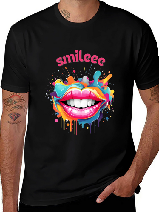 Smileee Graphic Black T-Shirt