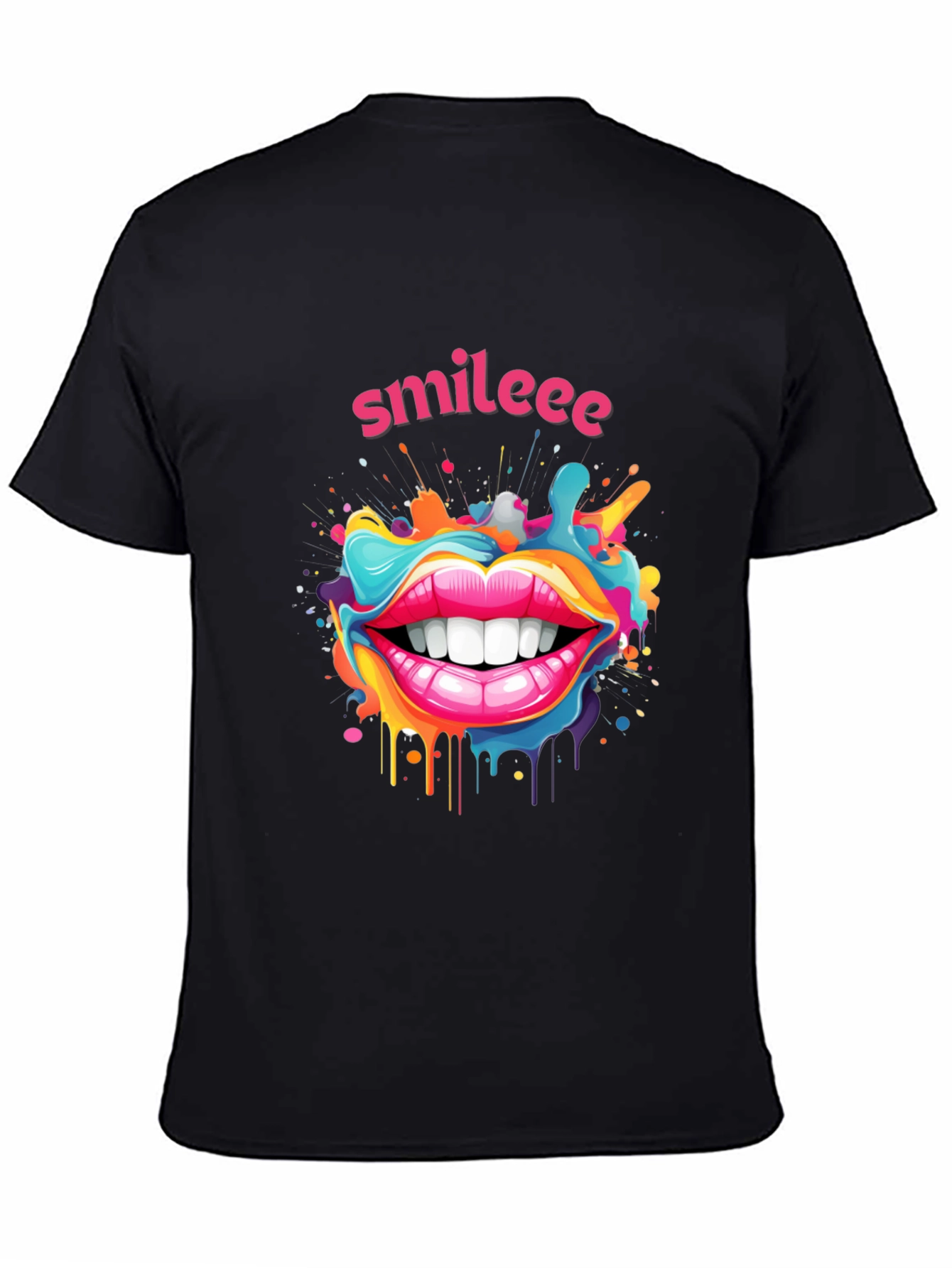 Smileee Graphic Black T-Shirt
