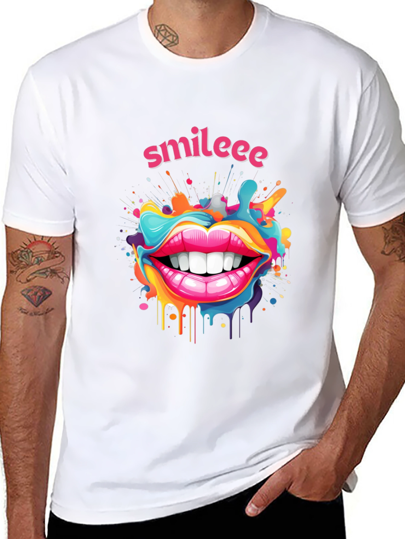 Smileee Graphic Black T-Shirt