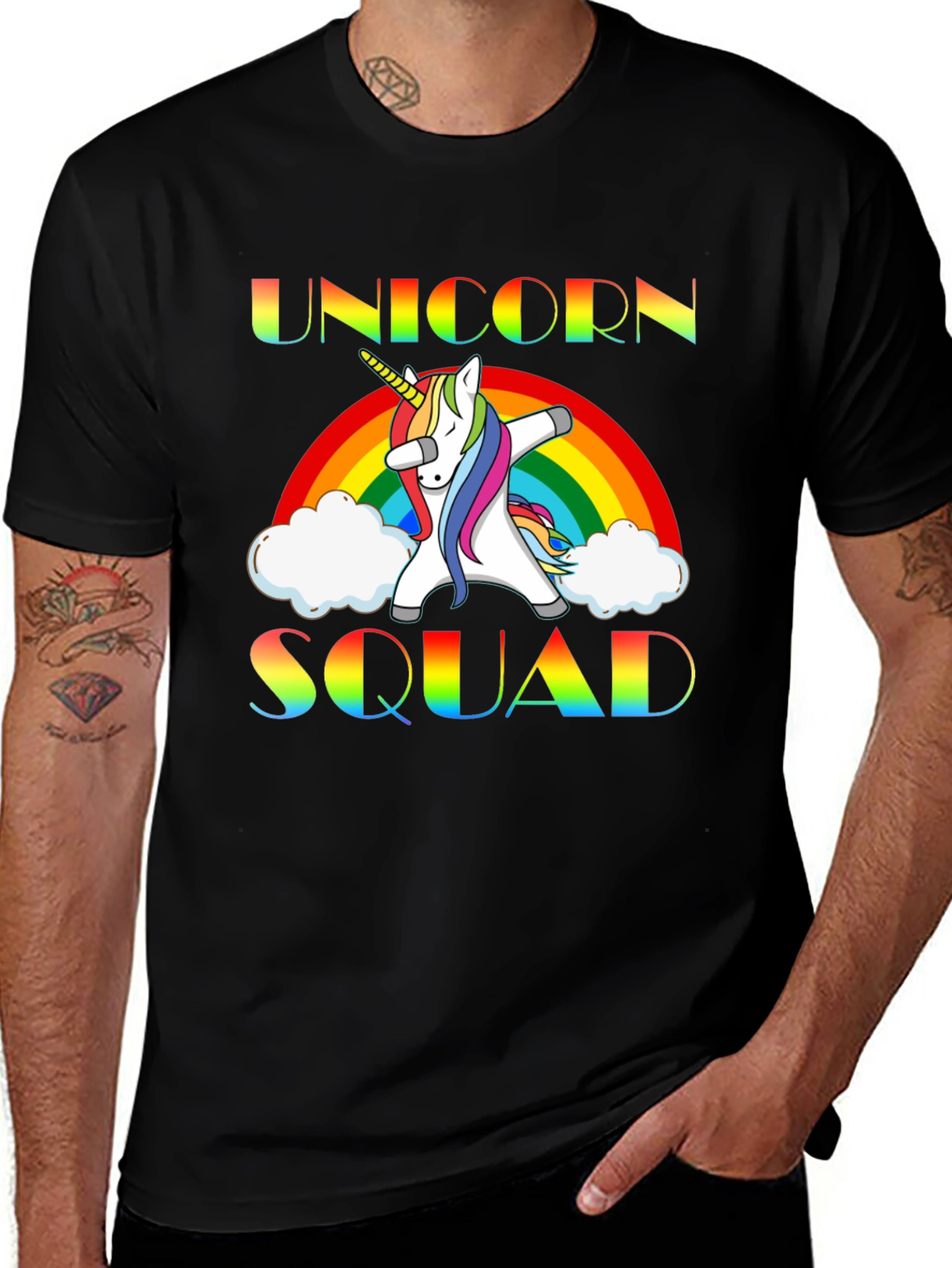 Unicorn Squad Rainbow Graphic Tee