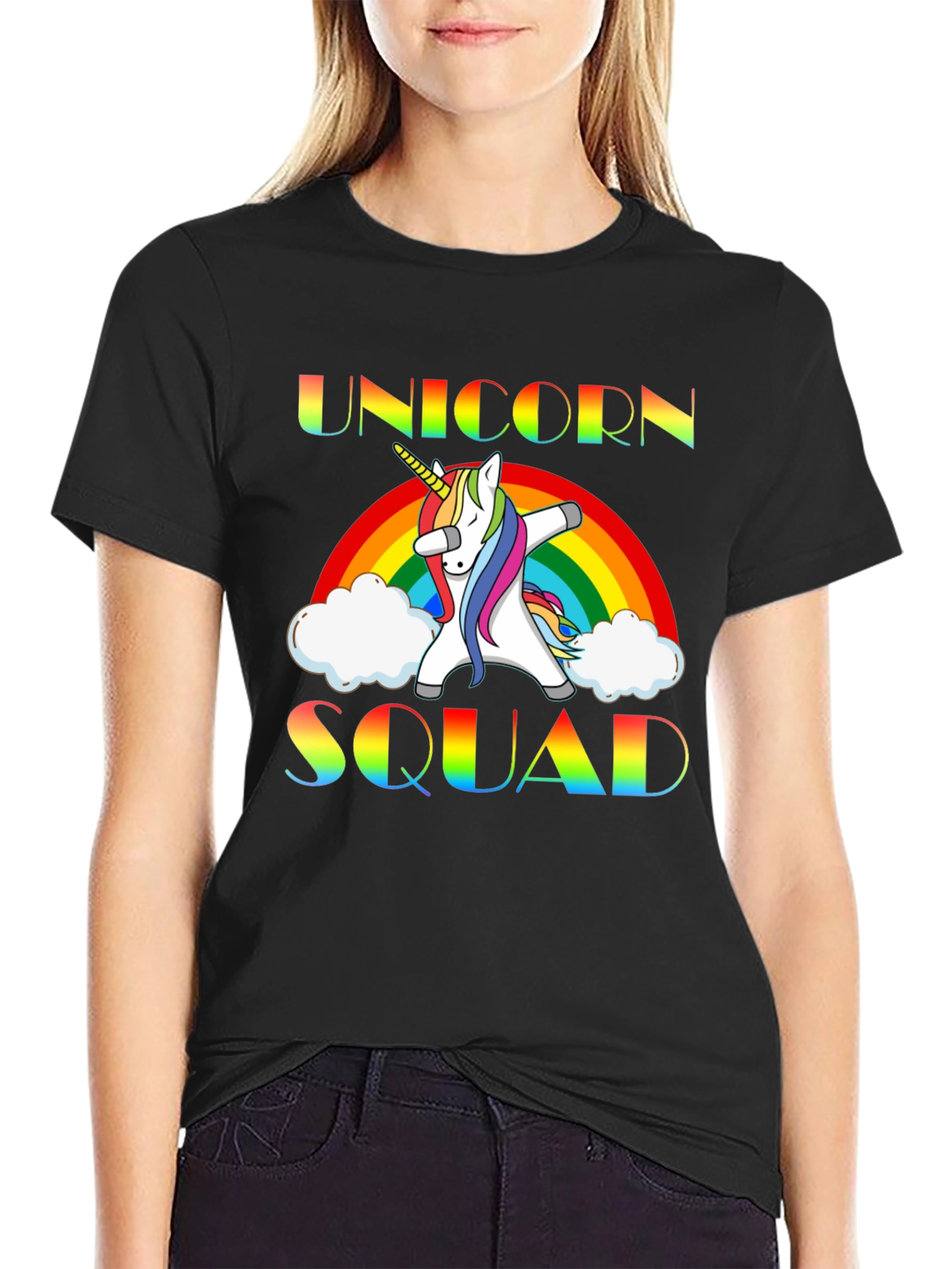 Unicorn Squad Rainbow Graphic Tee