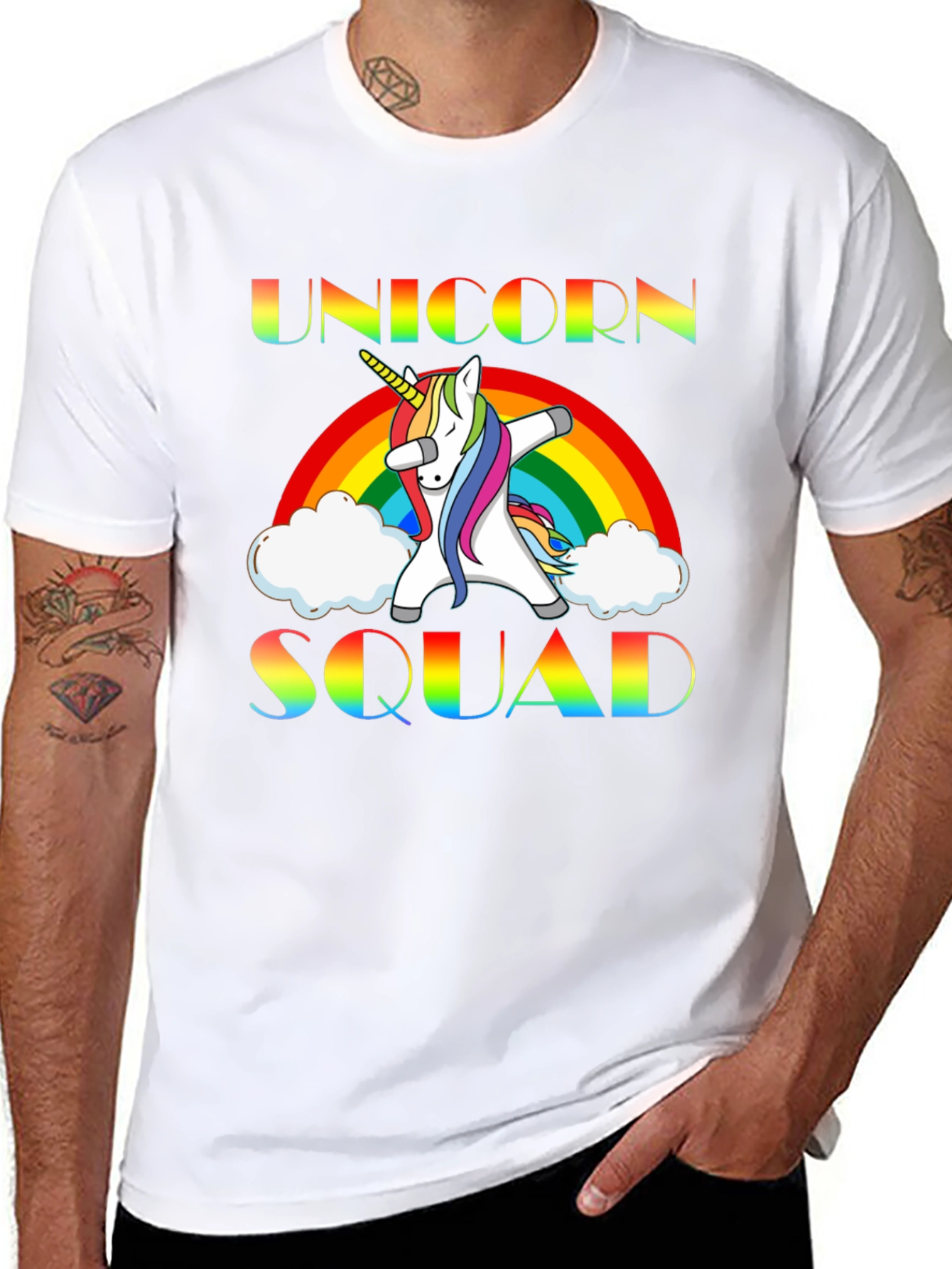 Unicorn Squad Rainbow Graphic Tee