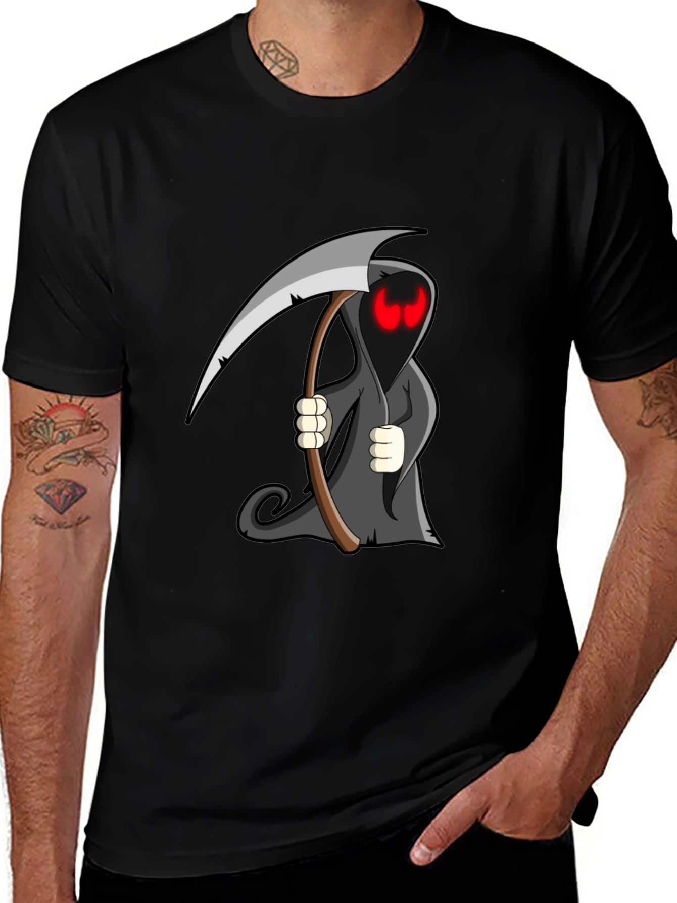 Grim Reaper Graphic T-Shirt - Black